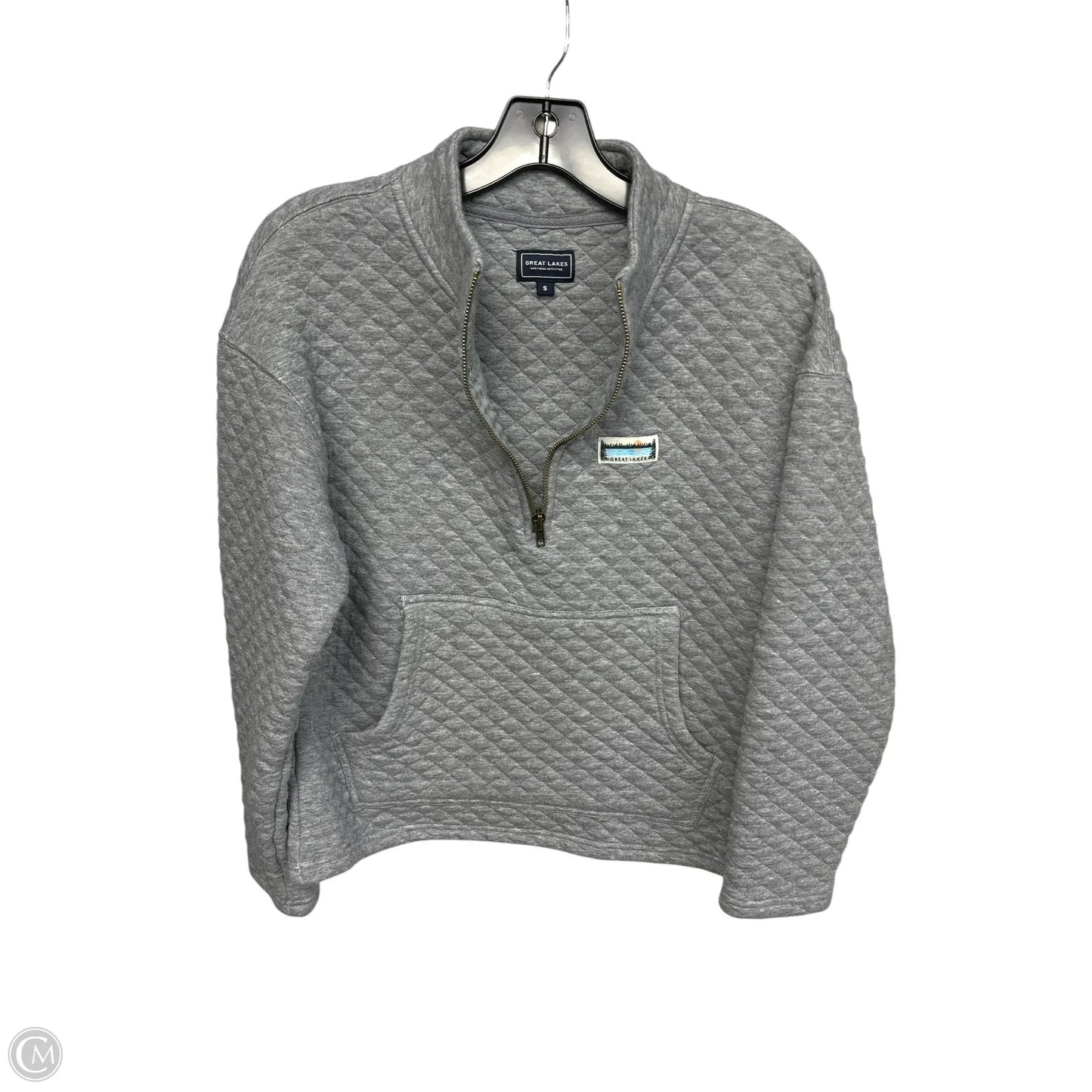 Sweatshirt Collar By Clothes Mentor In Grey, Size: S
