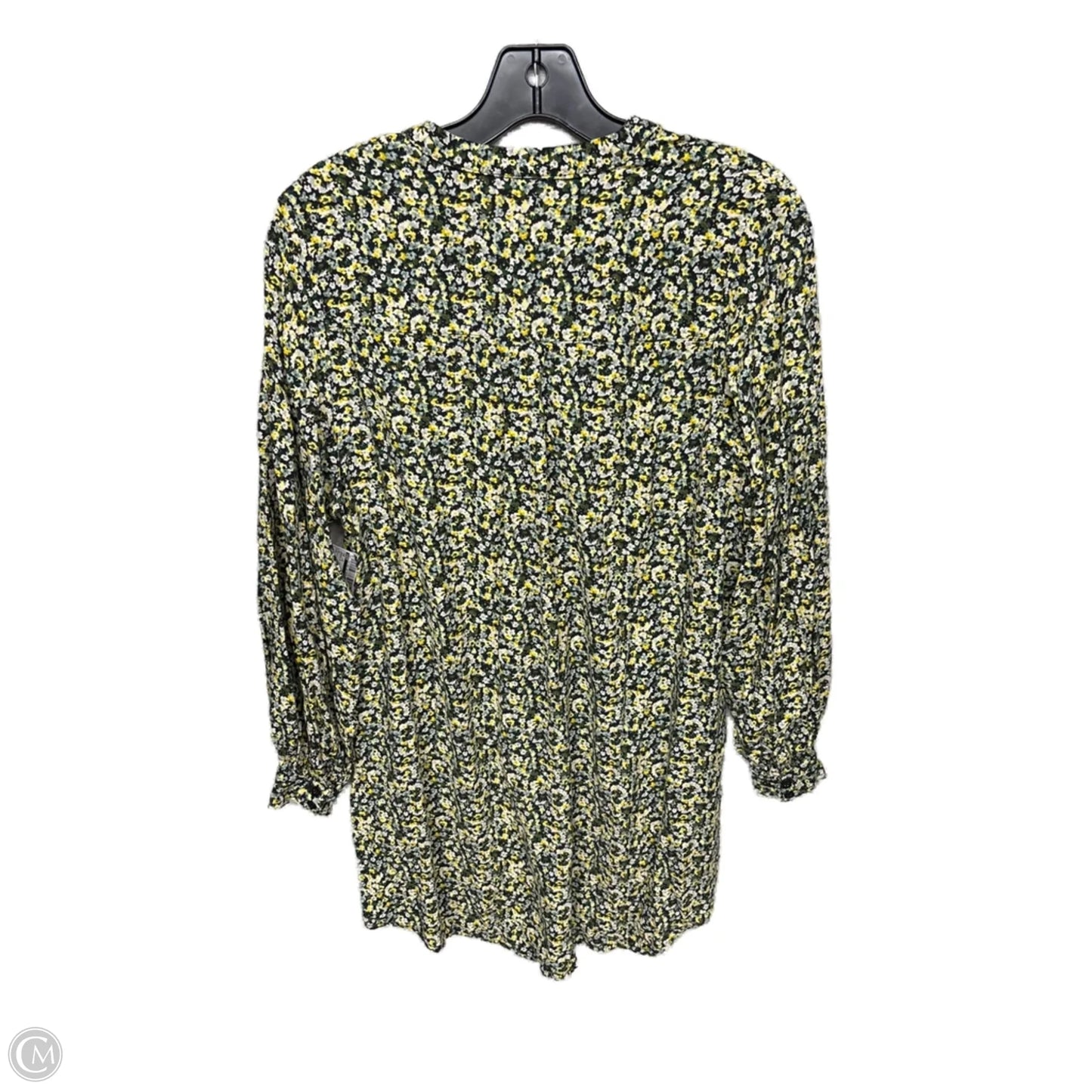 Top Long Sleeve By H&m In Green & Yellow, Size: Xs