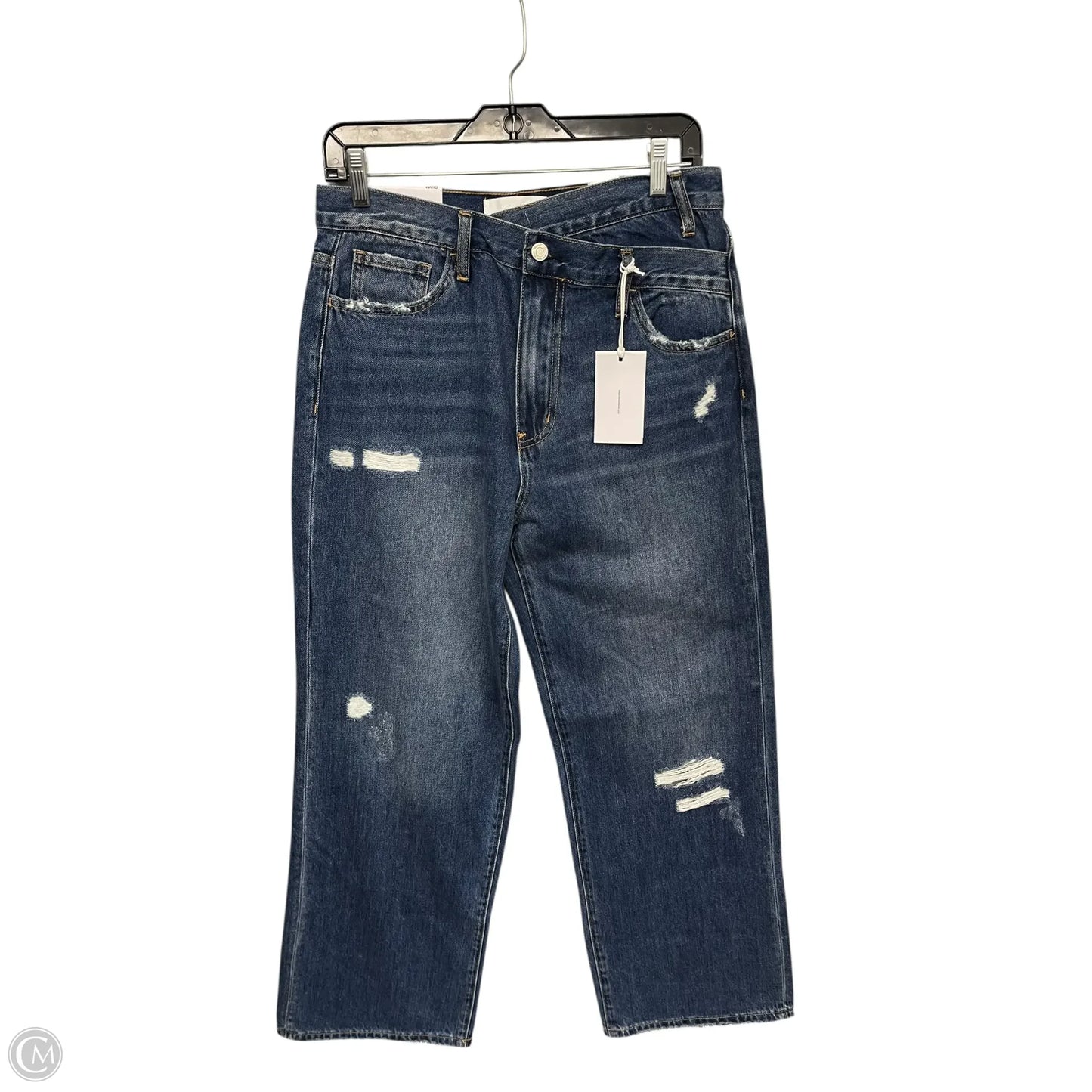 Jeans Straight By Vervet In Blue Denim, Size: 28