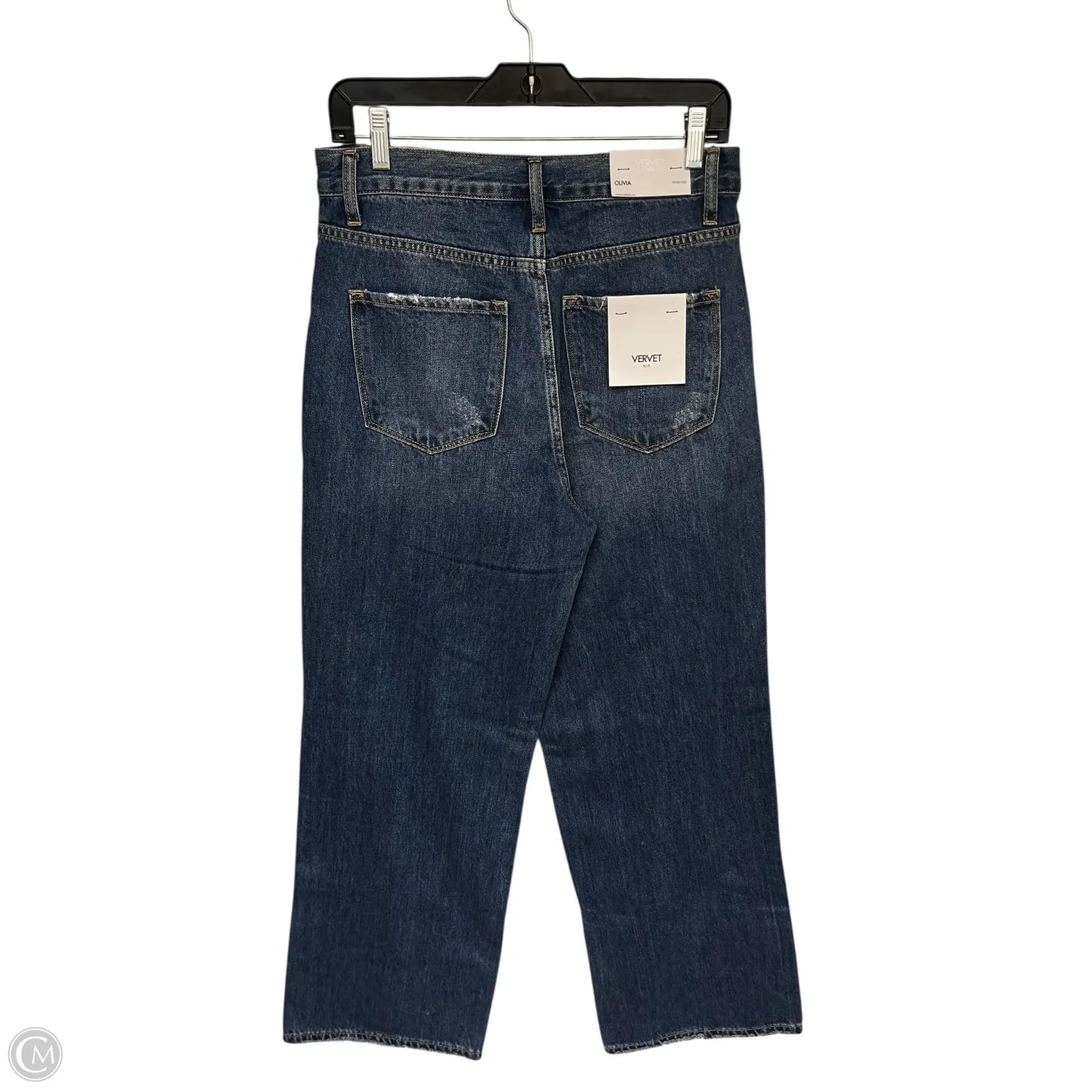 Jeans Straight By Vervet In Blue Denim, Size: 28