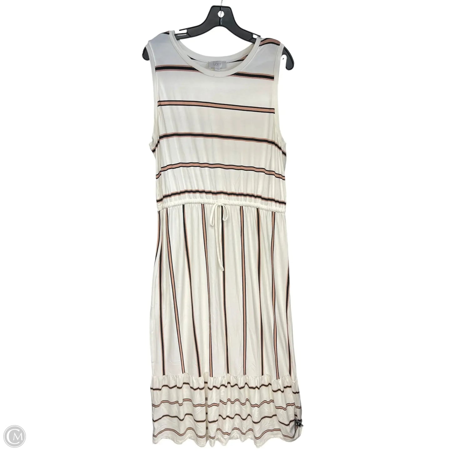 Dress Casual Maxi By Loft In White, Size: Xl