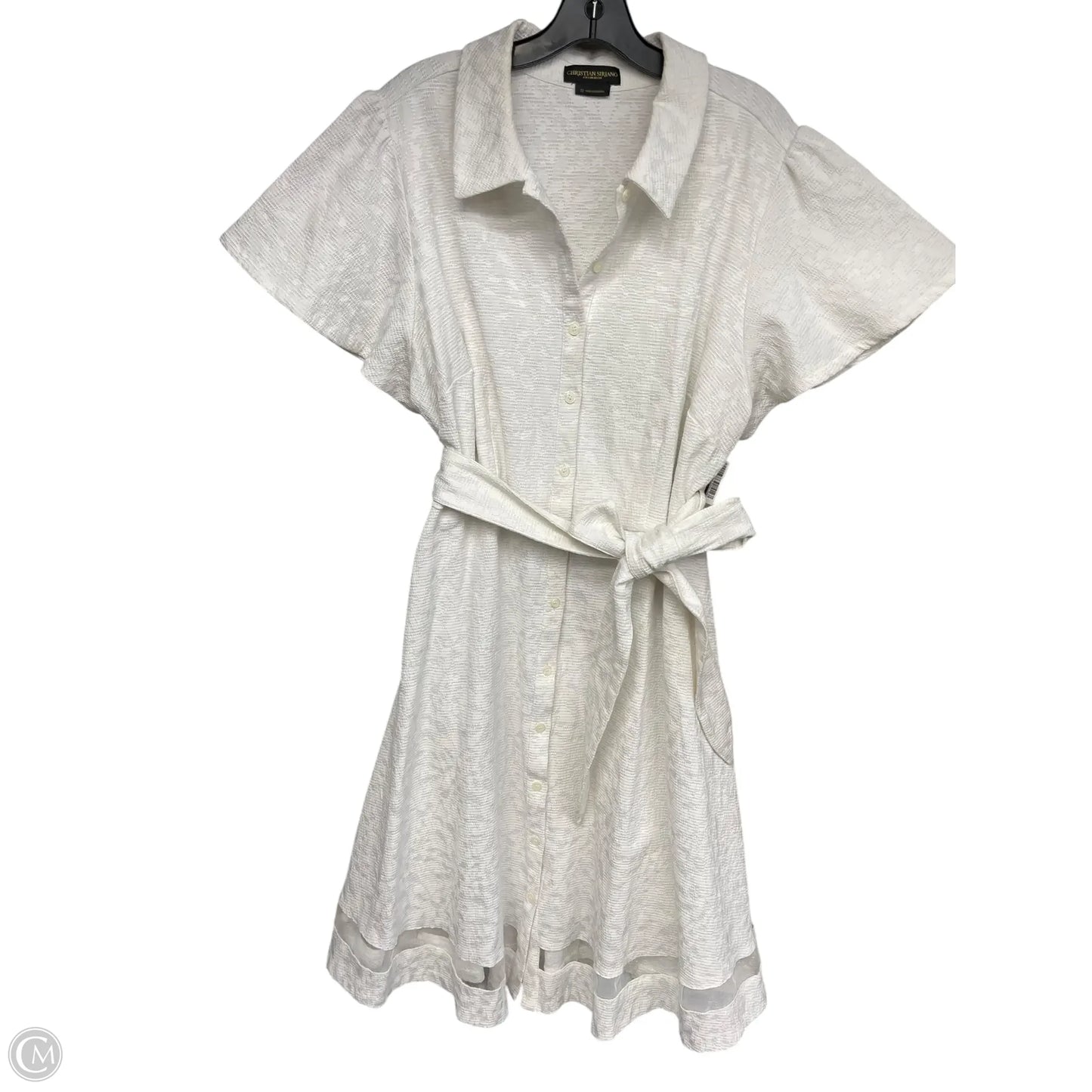 Dress Casual Midi By Christian Siriano In White, Size: 2x
