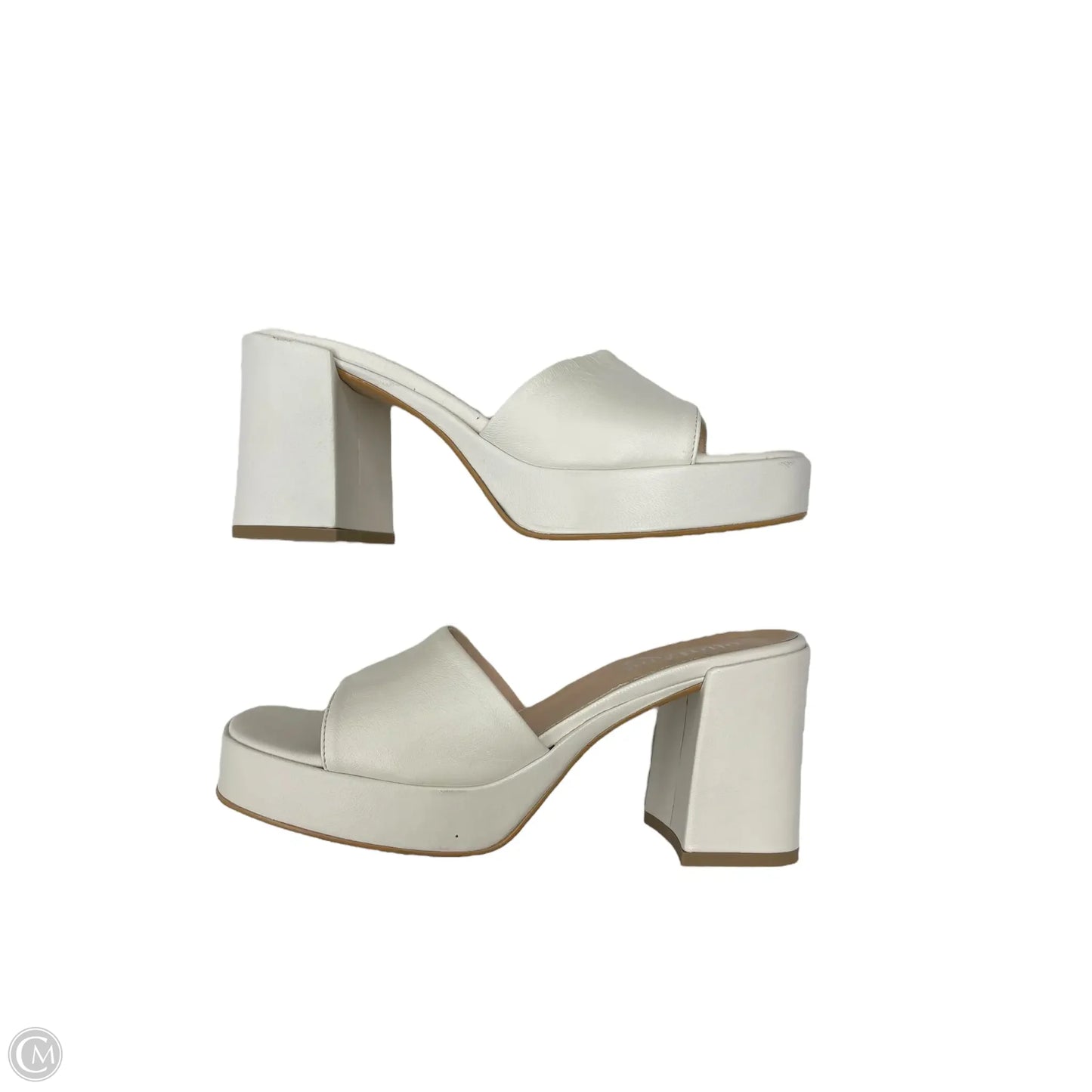 Shoes Heels Block By Clothes Mentor In White, Size: 9