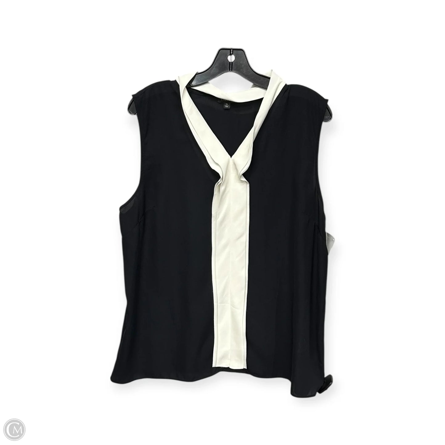 Top Sleeveless By Talbots In Black & White, Size: Xl