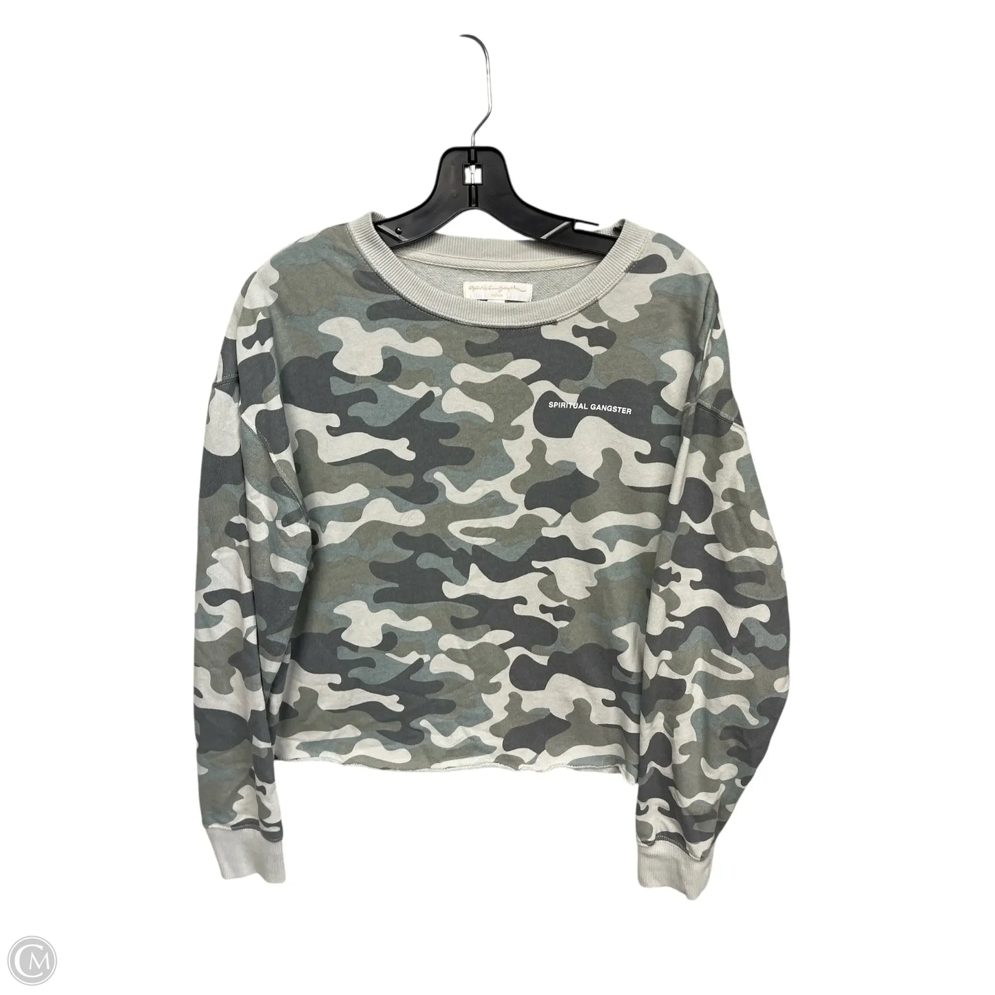 Sweater By Spiritual Gangster In Green & Grey, Size: M