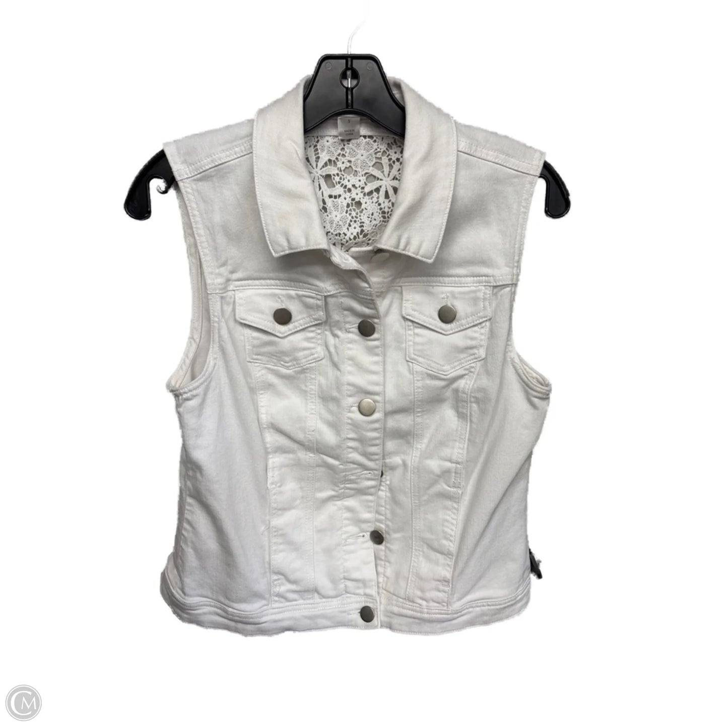 Vest Other By Christopher And Banks In White Denim, Size: S