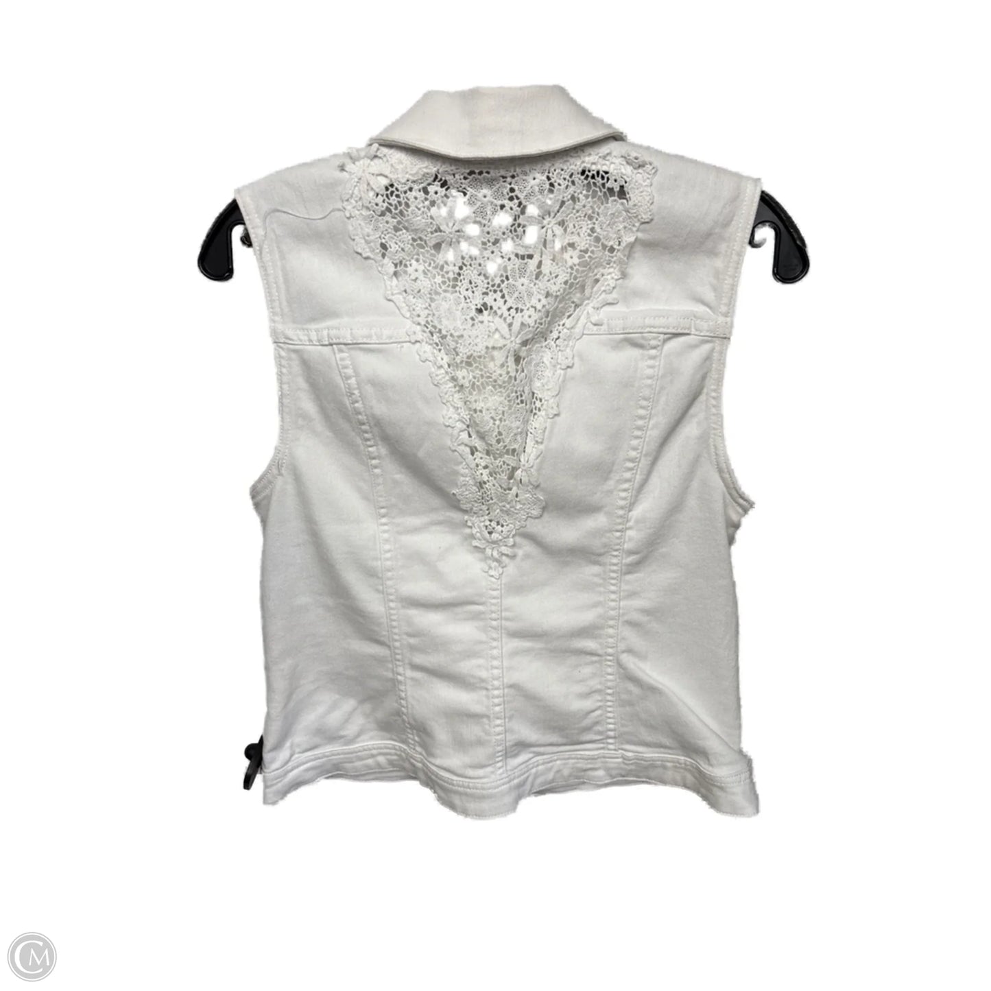 Vest Other By Christopher And Banks In White Denim, Size: S