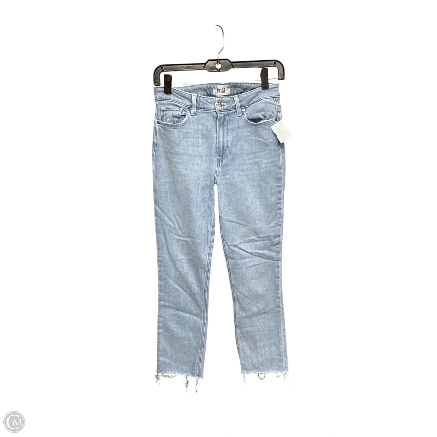 Jeans Straight By Paige In Blue Denim, Size: 28