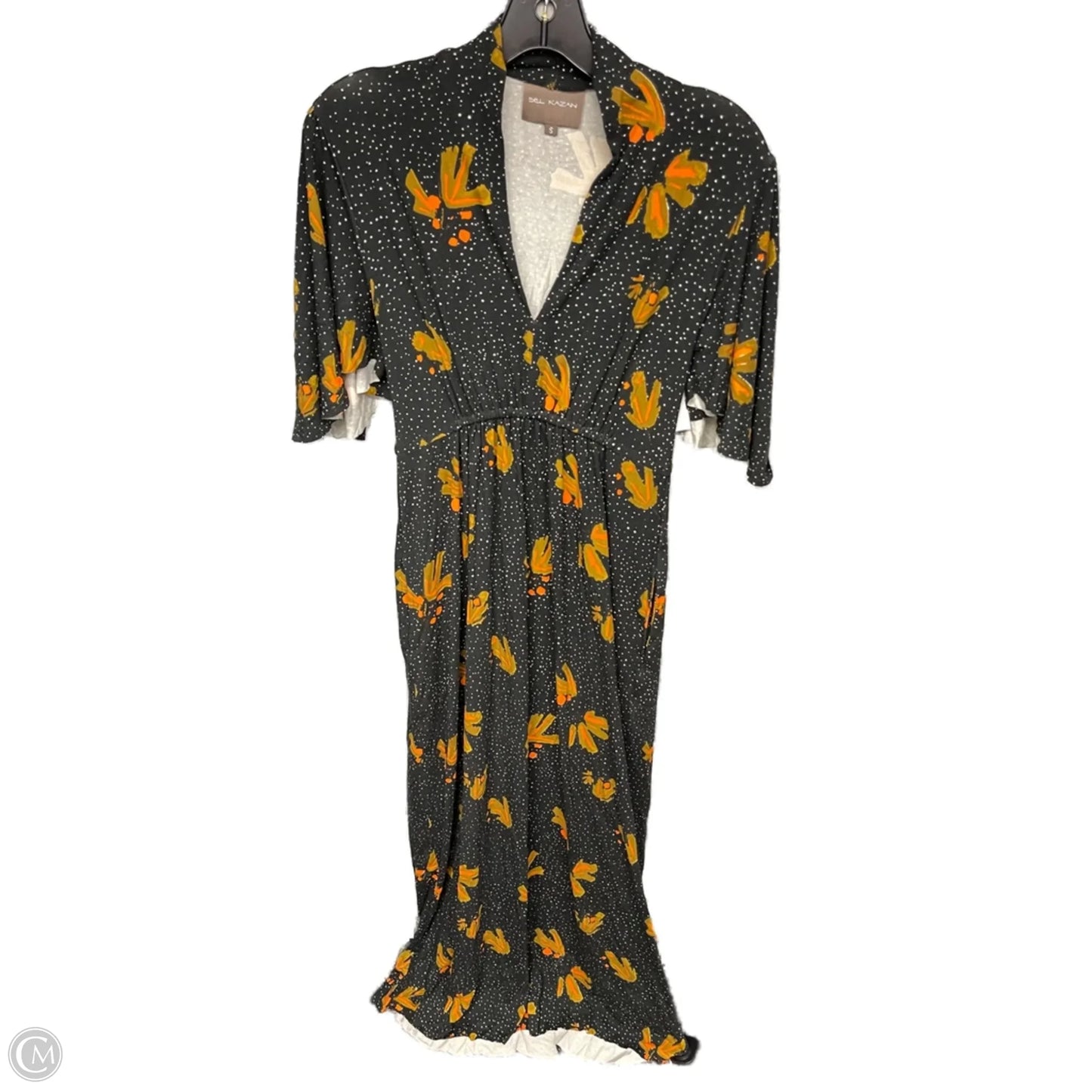 Dress Casual Maxi By Clothes Mentor In Black & Orange, Size: S