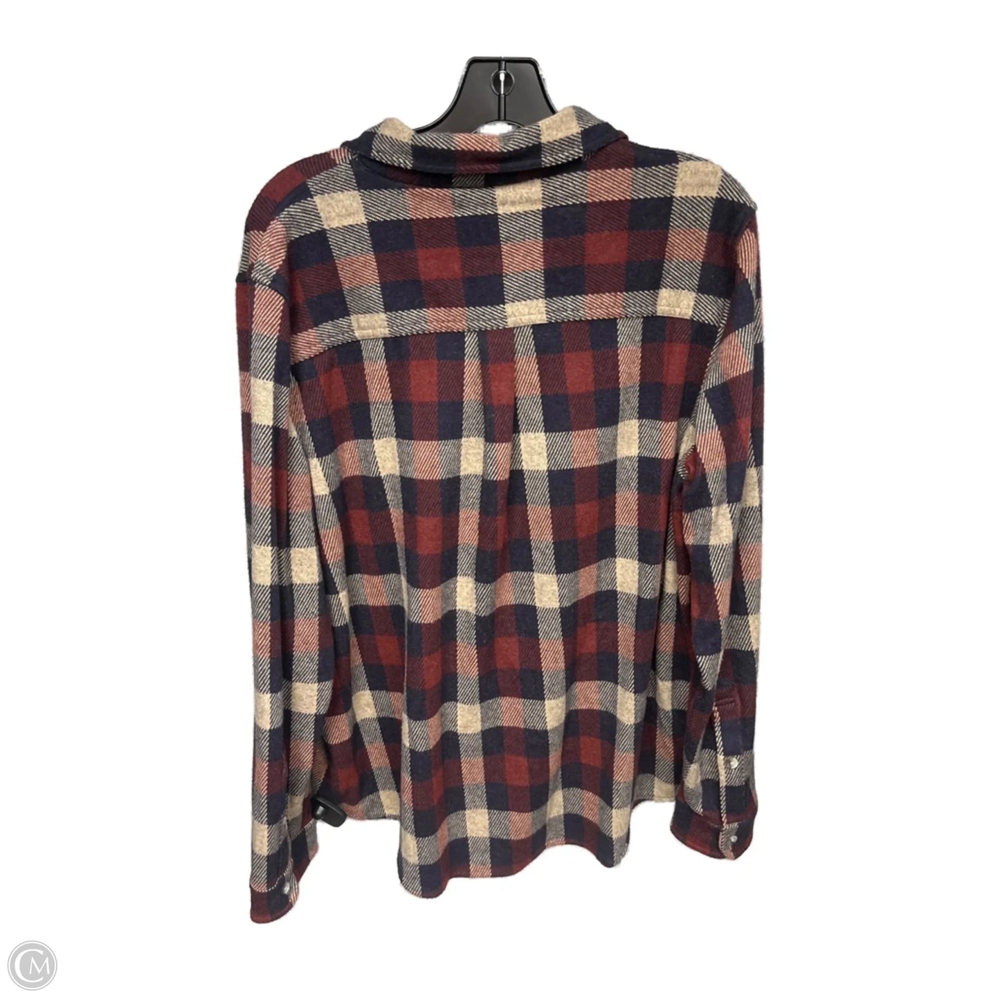 Jacket Shirt By Faherty In Plaid Pattern, Size: Xl