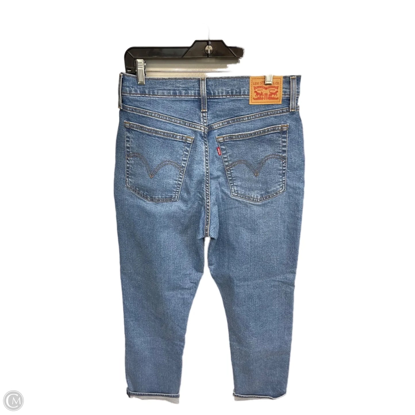 Jeans Straight By Levis In Blue Denim, Size: 12
