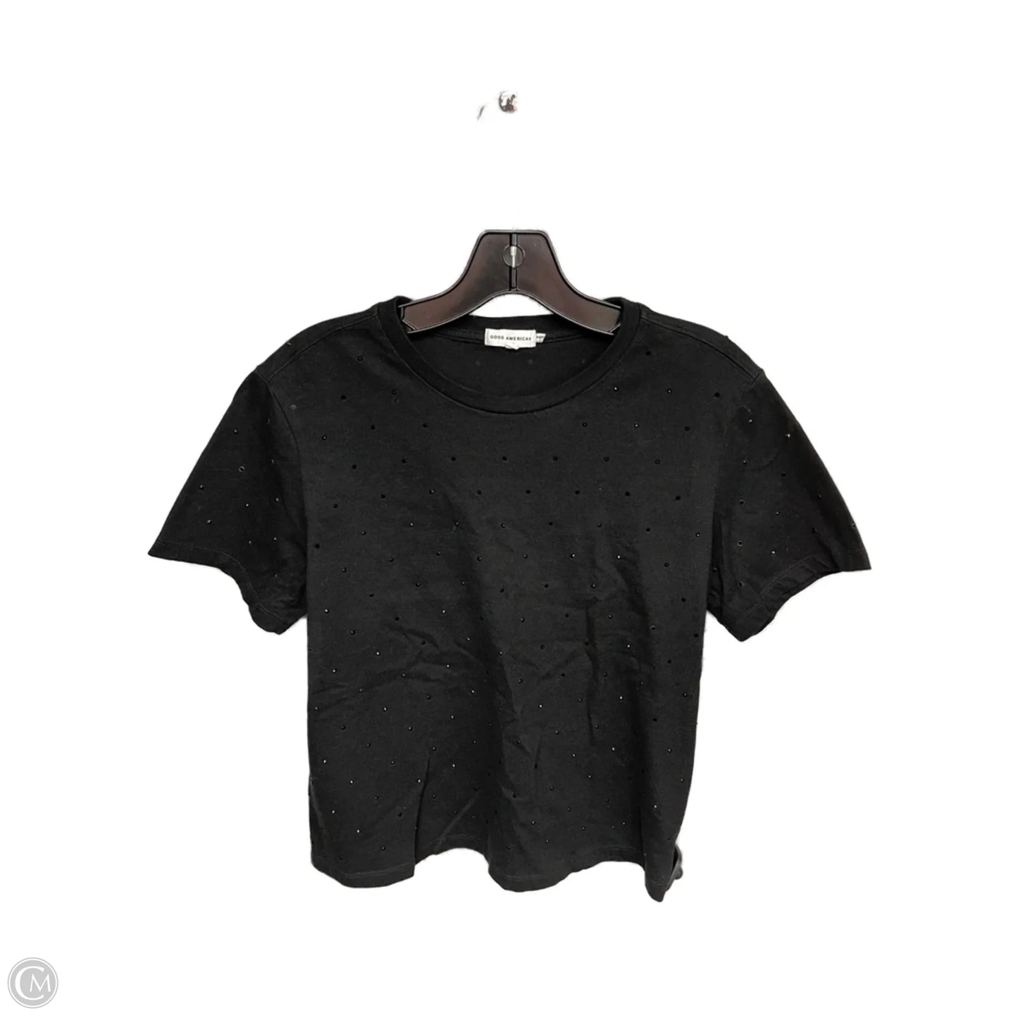 Top Short Sleeve By Good American In Black, Size: Xs