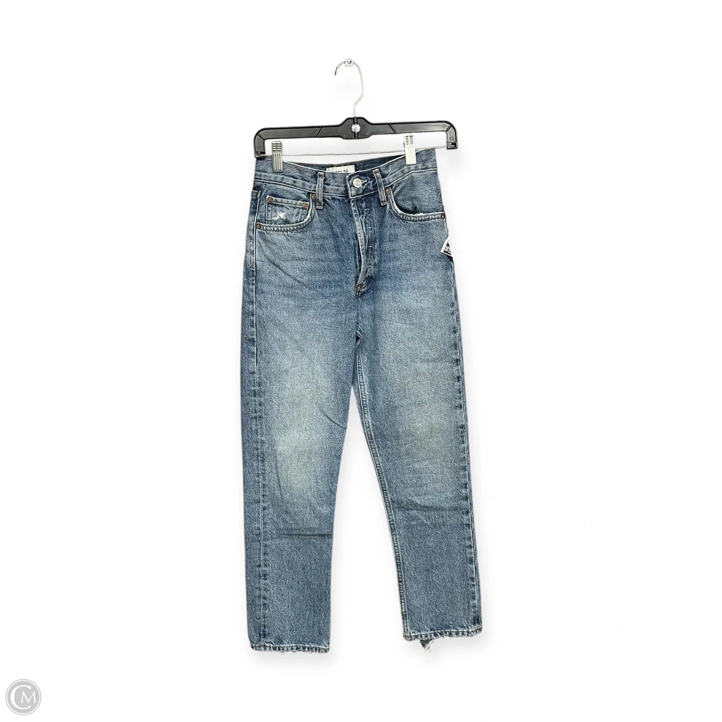Jeans Straight By Agolde In Blue Denim, Size: 24