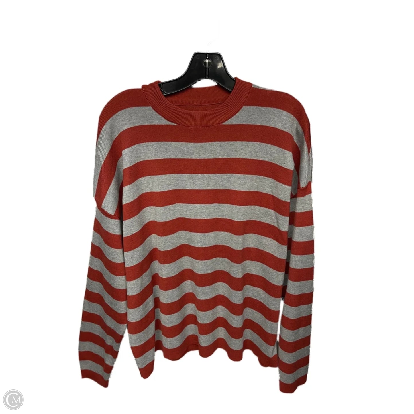 Sweater 2pc By Clothes Mentor In Grey & Red, Size: L