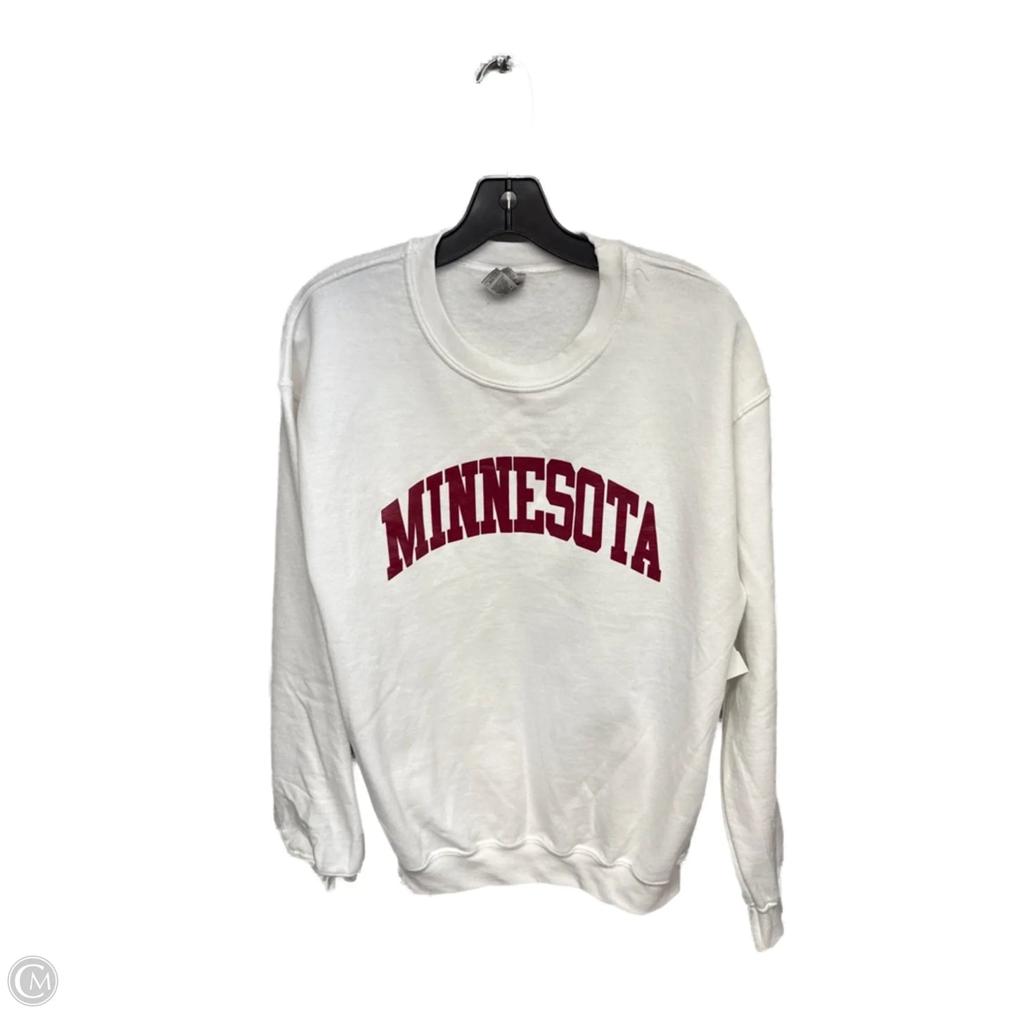 Athletic Sweatshirt Crewneck By Clothes Mentor In White, Size: M