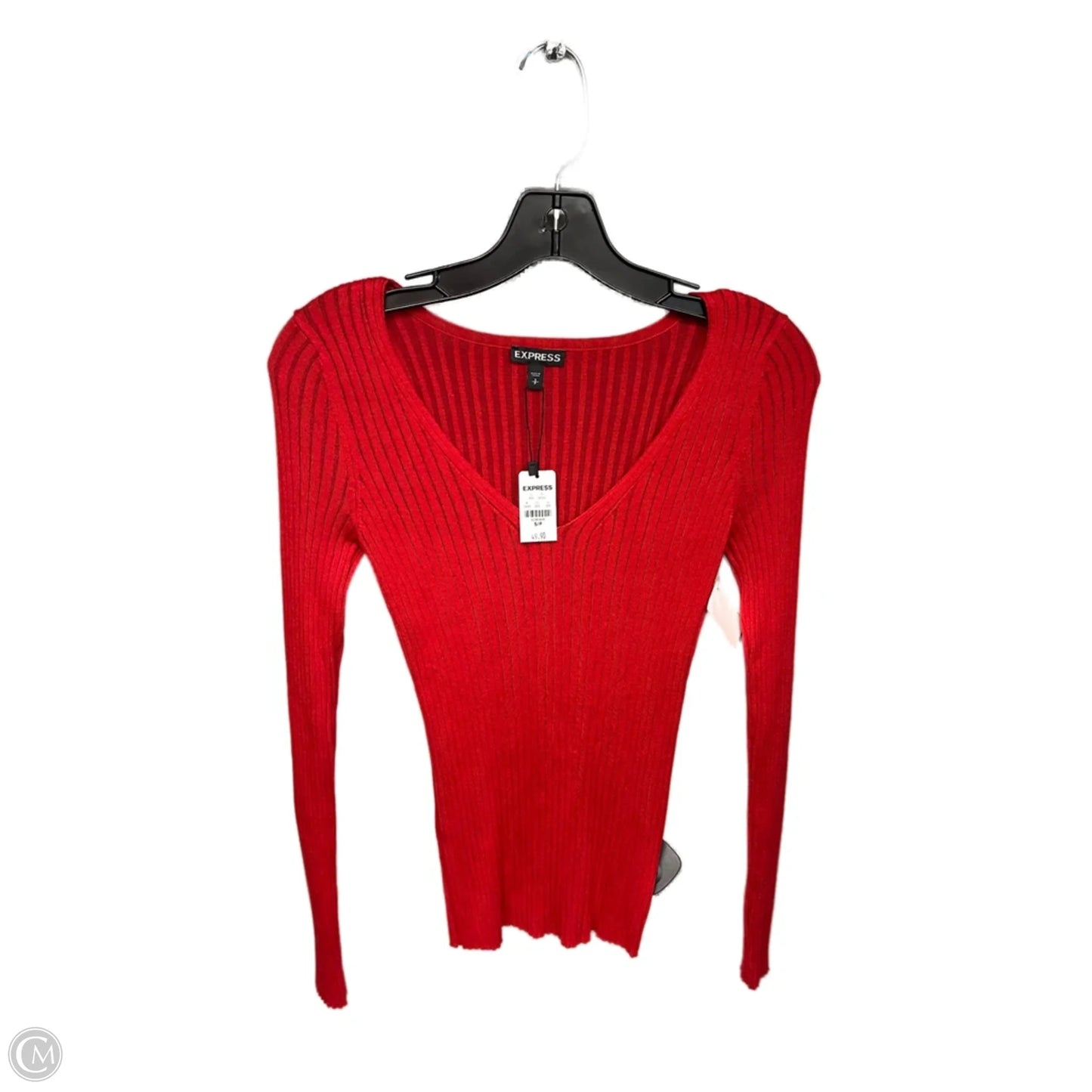 Top Long Sleeve By Express In Red, Size: S