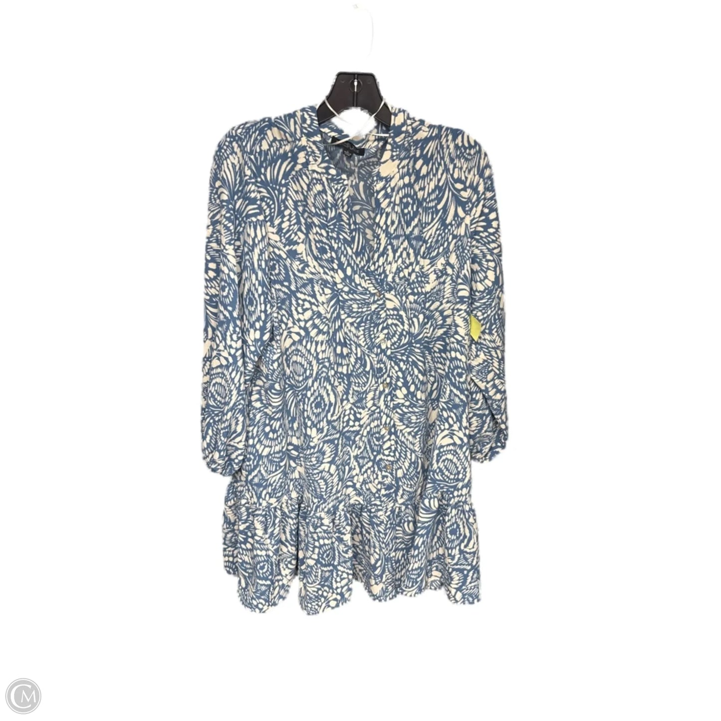 Dress Casual Midi By Rachel Zoe In Blue & White, Size: L