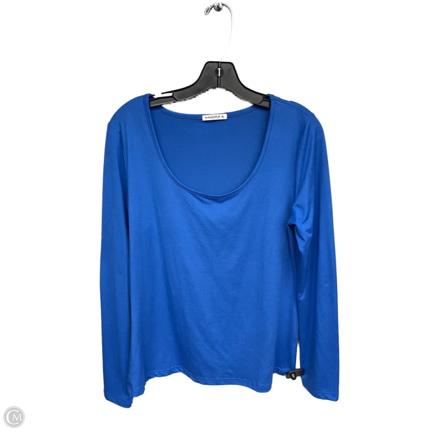 Top Long Sleeve By Mangopop In Blue, Size: Xl