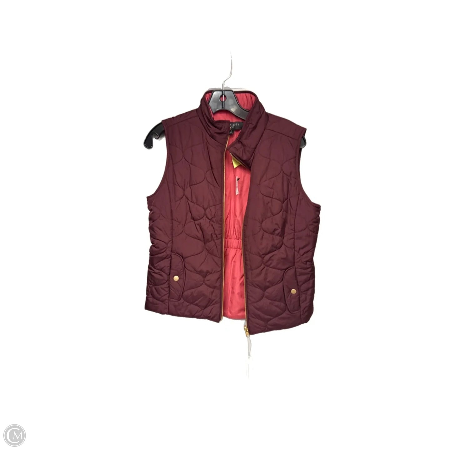 Vest Puffer & Quilted By Talbots In Maroon, Size: Sp