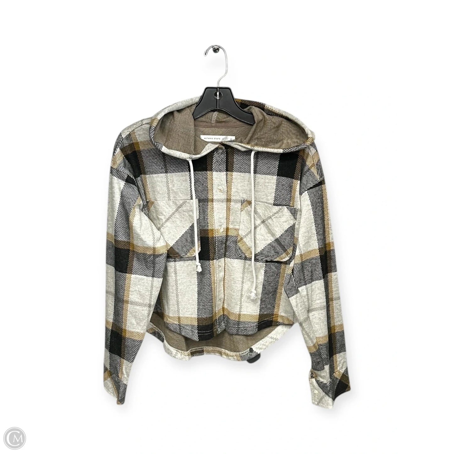 Top Long Sleeve By Altard State In Plaid Pattern, Size: S