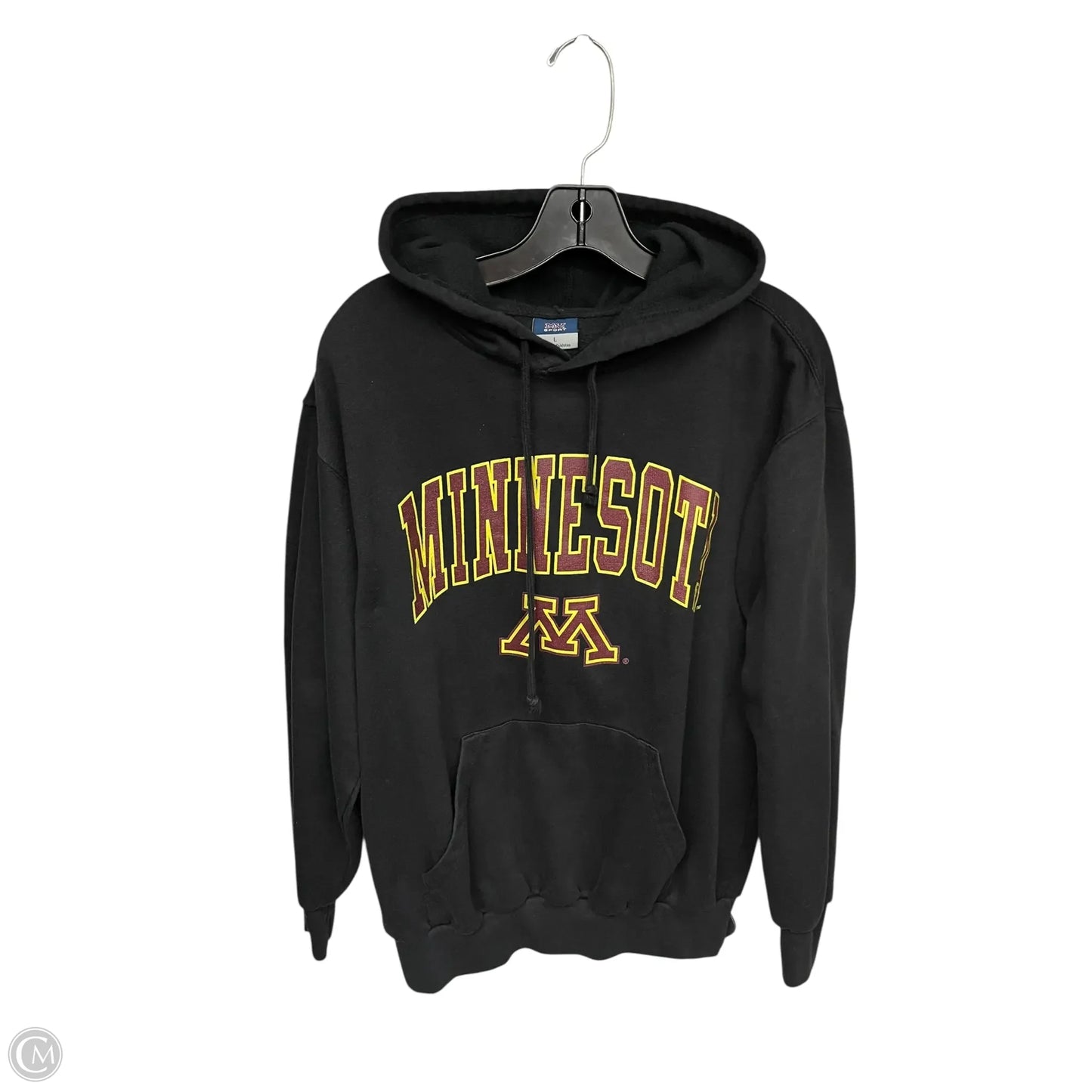 Athletic Sweatshirt Hoodie By Clothes Mentor In Black, Size: L