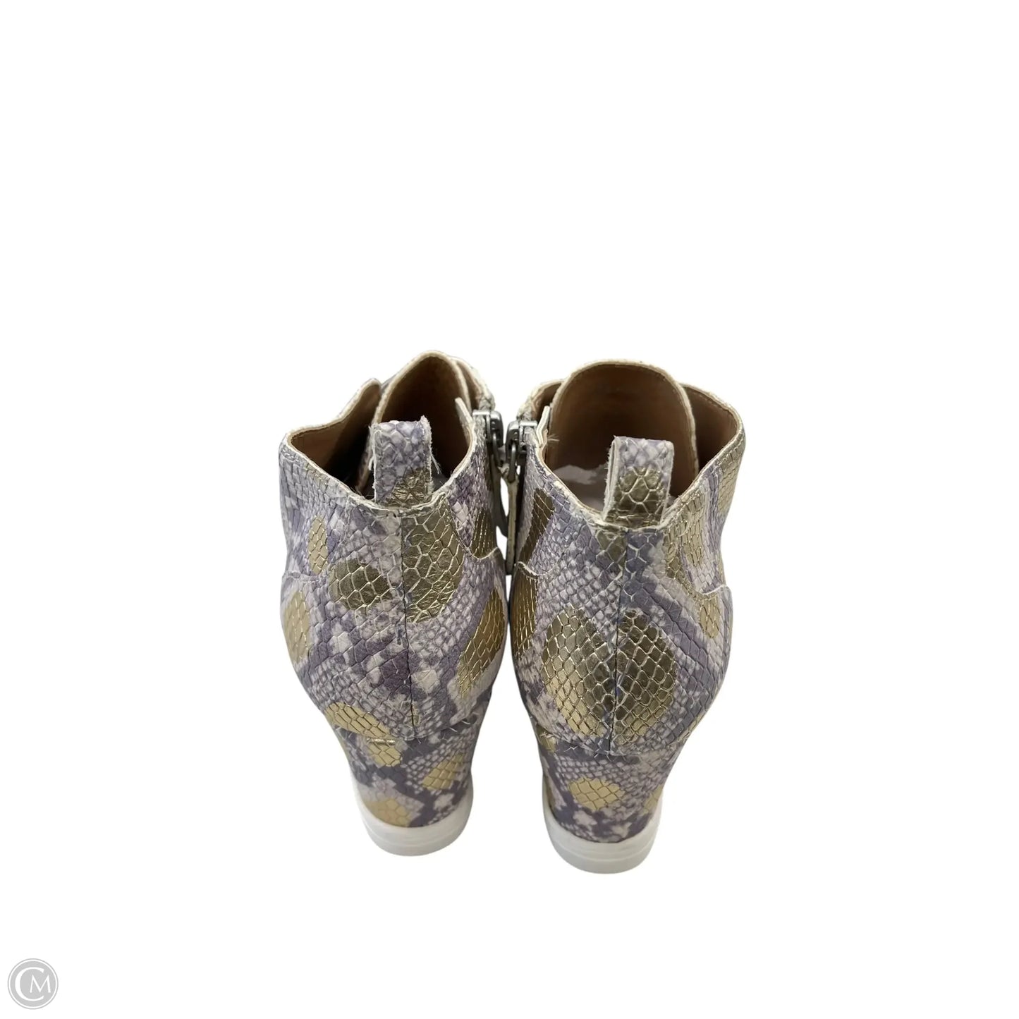 Shoes Heels Wedge By Linea Paolo In Pink & White, Size: 6