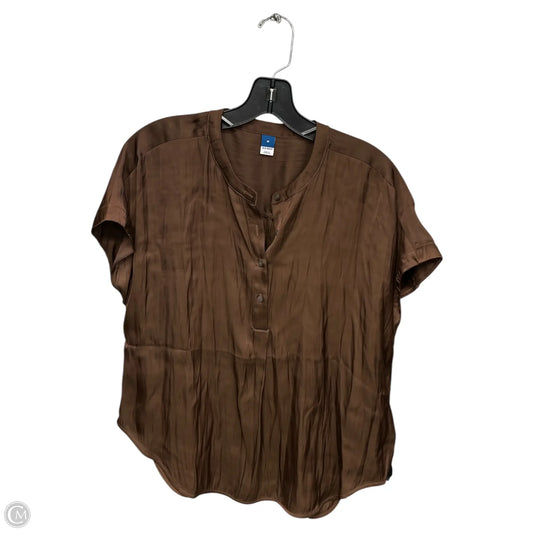 Top Short Sleeve By Old Navy In Brown, Size: M