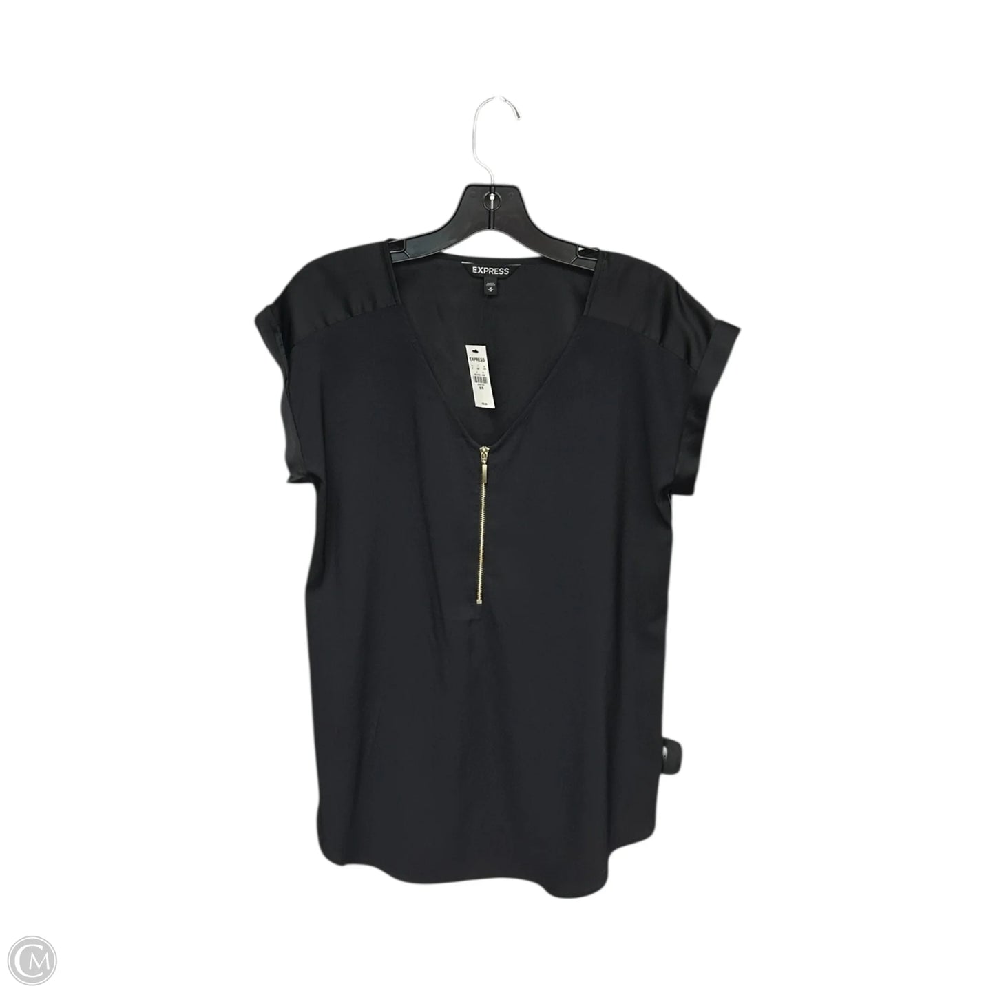 Top Short Sleeve By Express In Black, Size: M