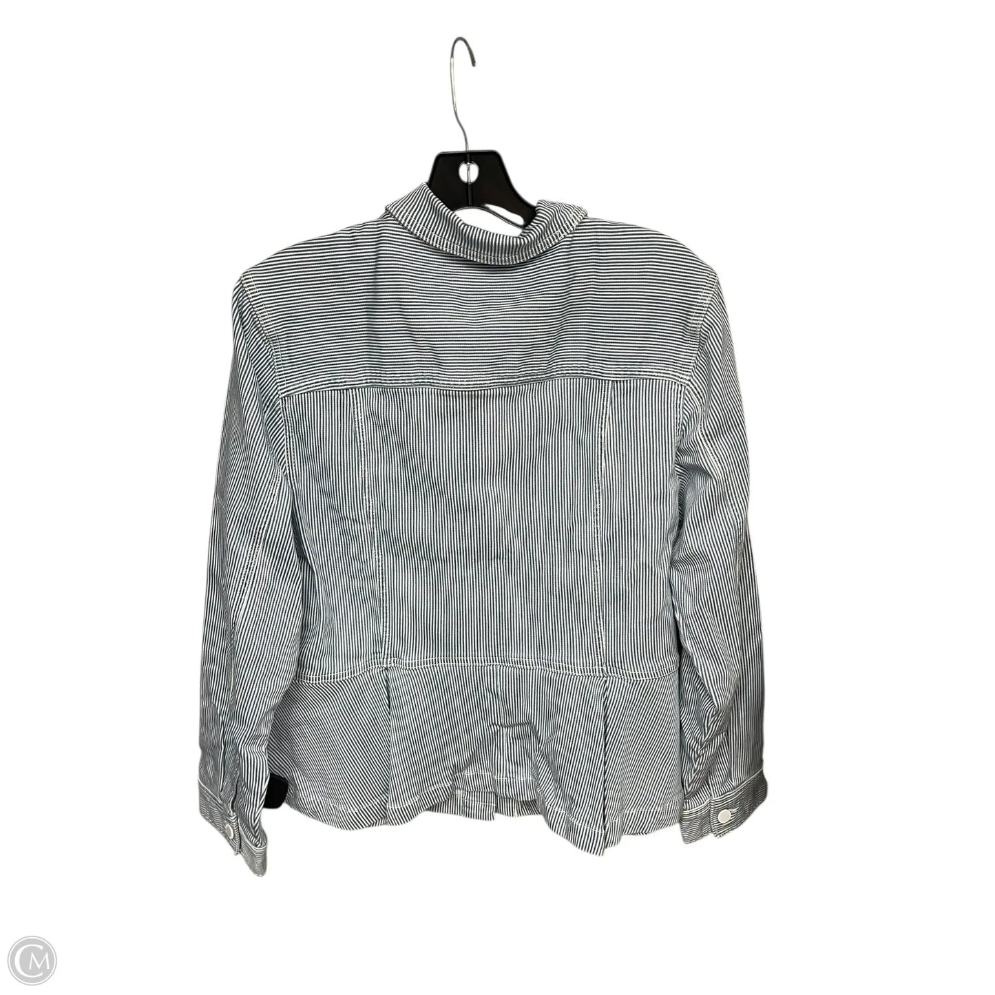 Jacket Denim By Liverpool In Blue & White, Size: 2x
