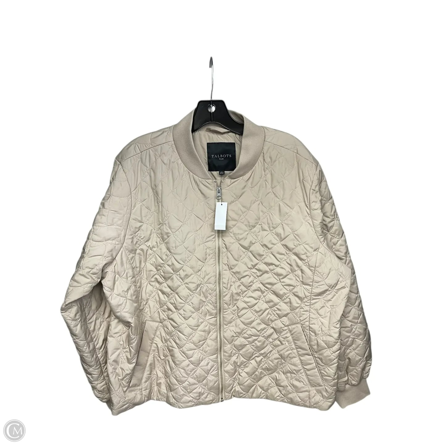 Jacket Puffer & Quilted By Talbots In Cream, Size: 2x