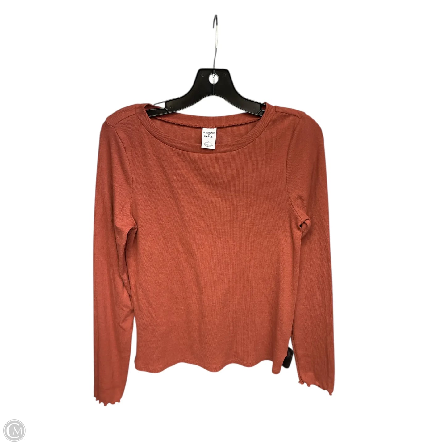 Top Long Sleeve By Melrose And Market In Orange, Size: M