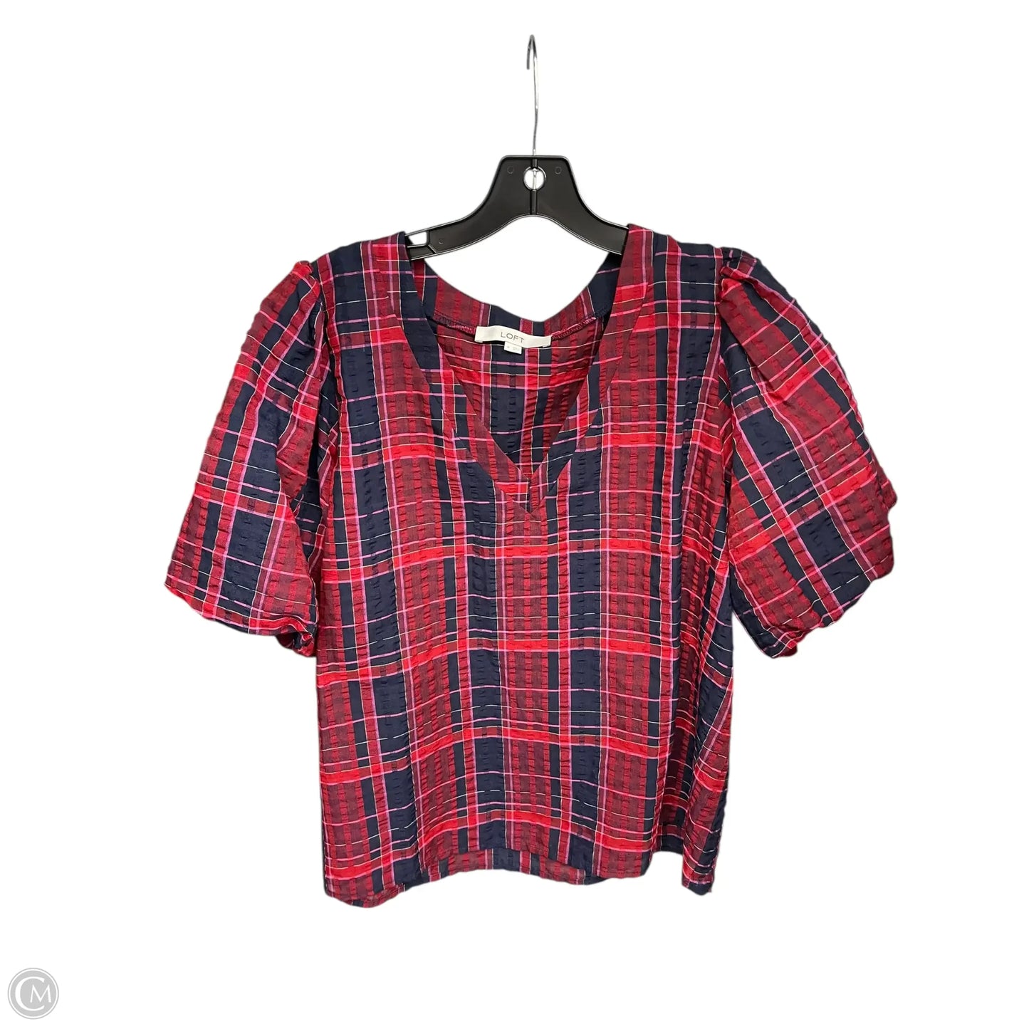 Top Short Sleeve By Loft In Red, Size: Xl