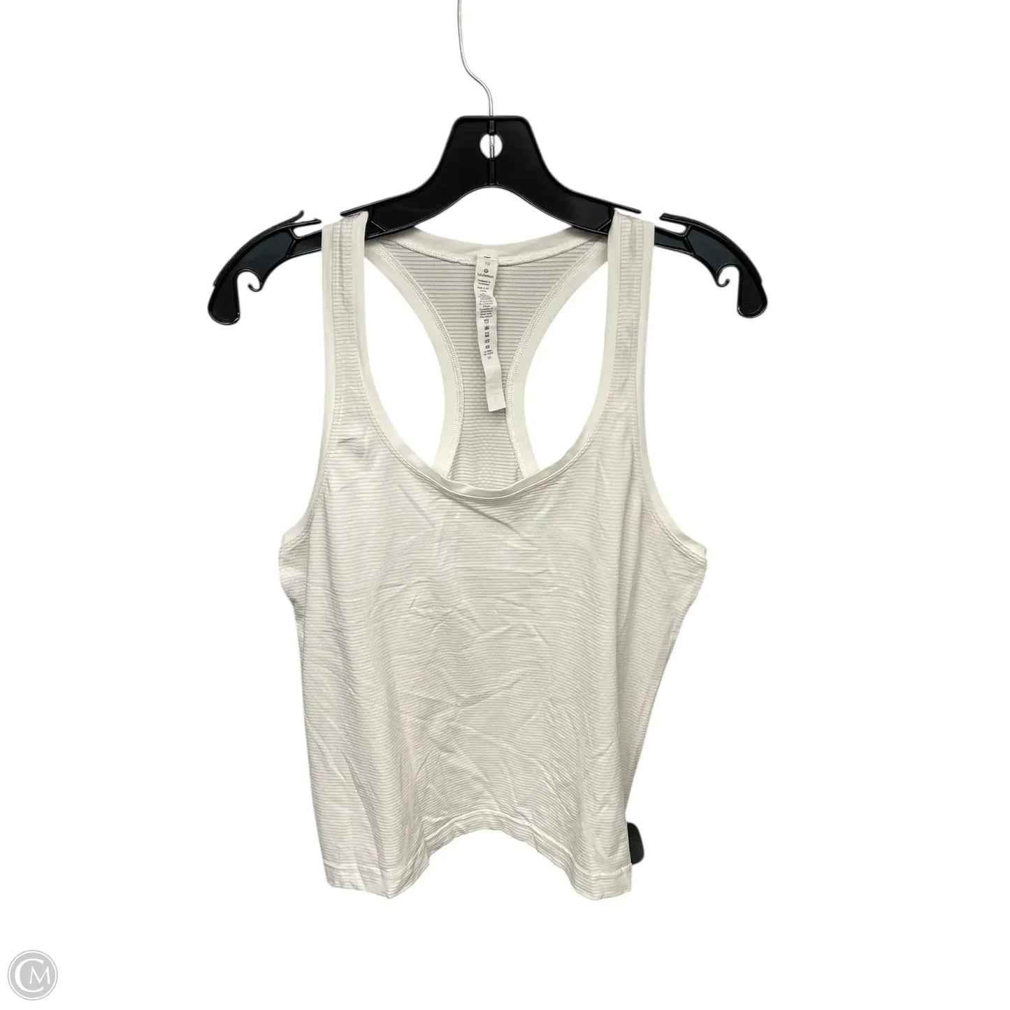 Athletic Tank Top By Lululemon In White, Size: 10