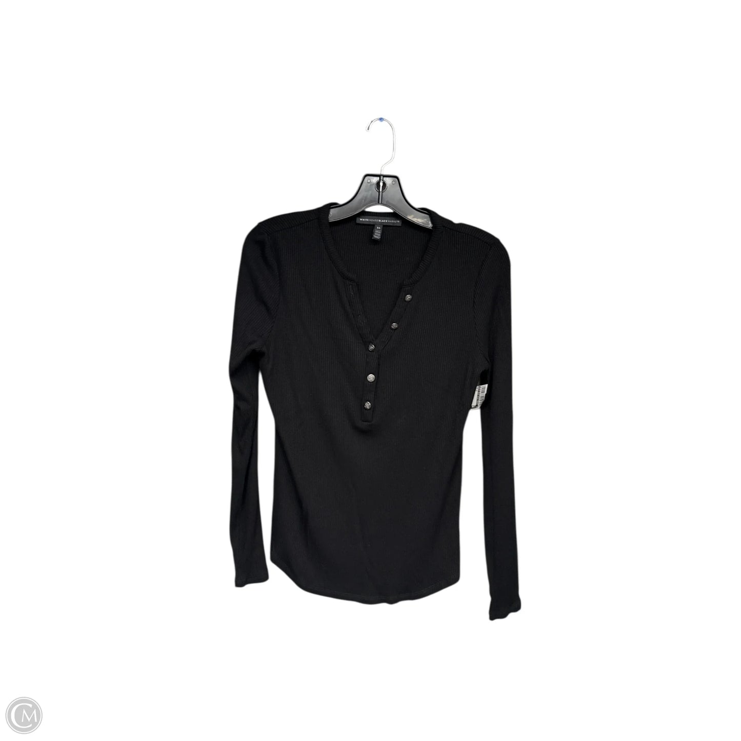 Top Long Sleeve By White House Black Market In Black, Size: Xs