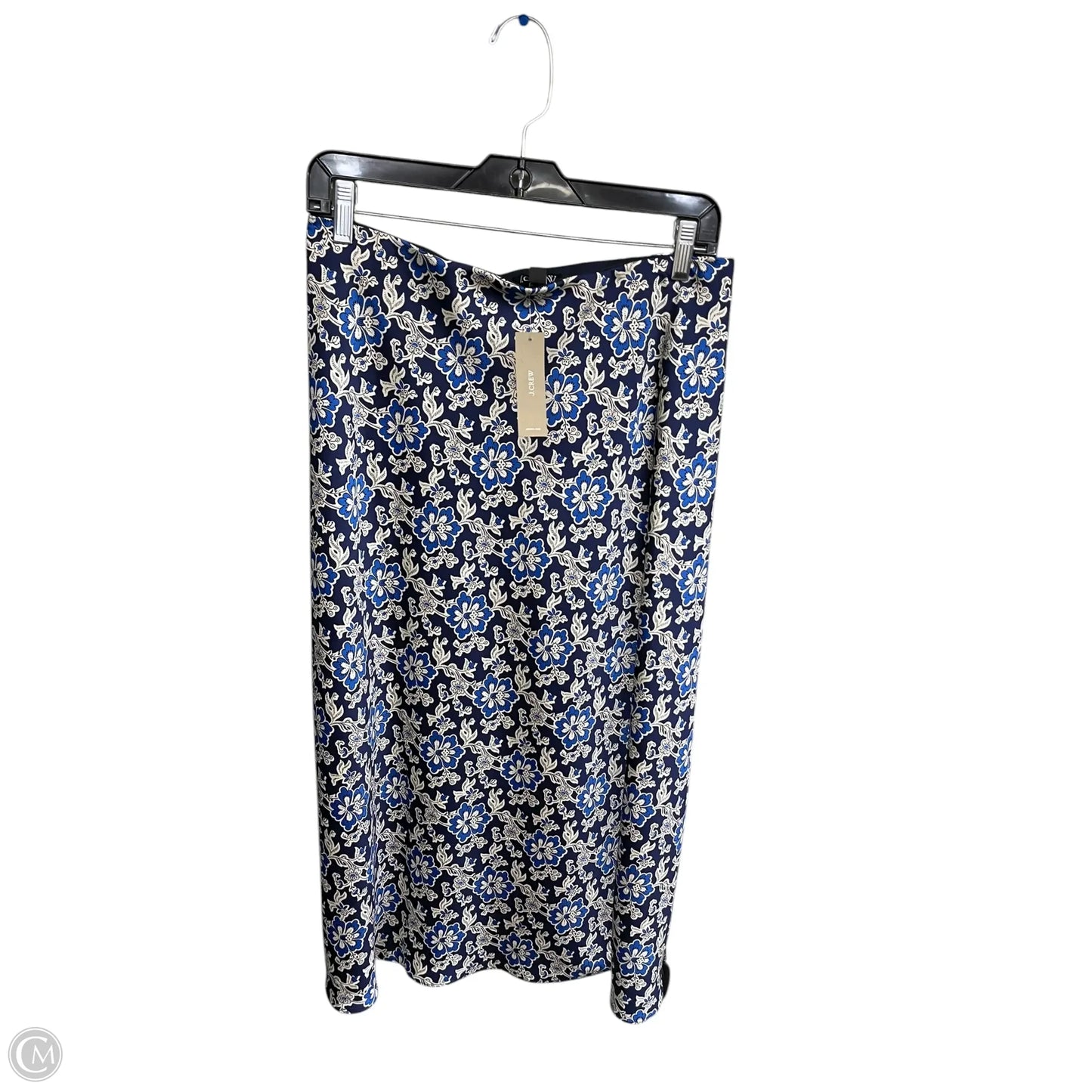Skirt Midi By J. Crew In Blue & Cream, Size: 2x