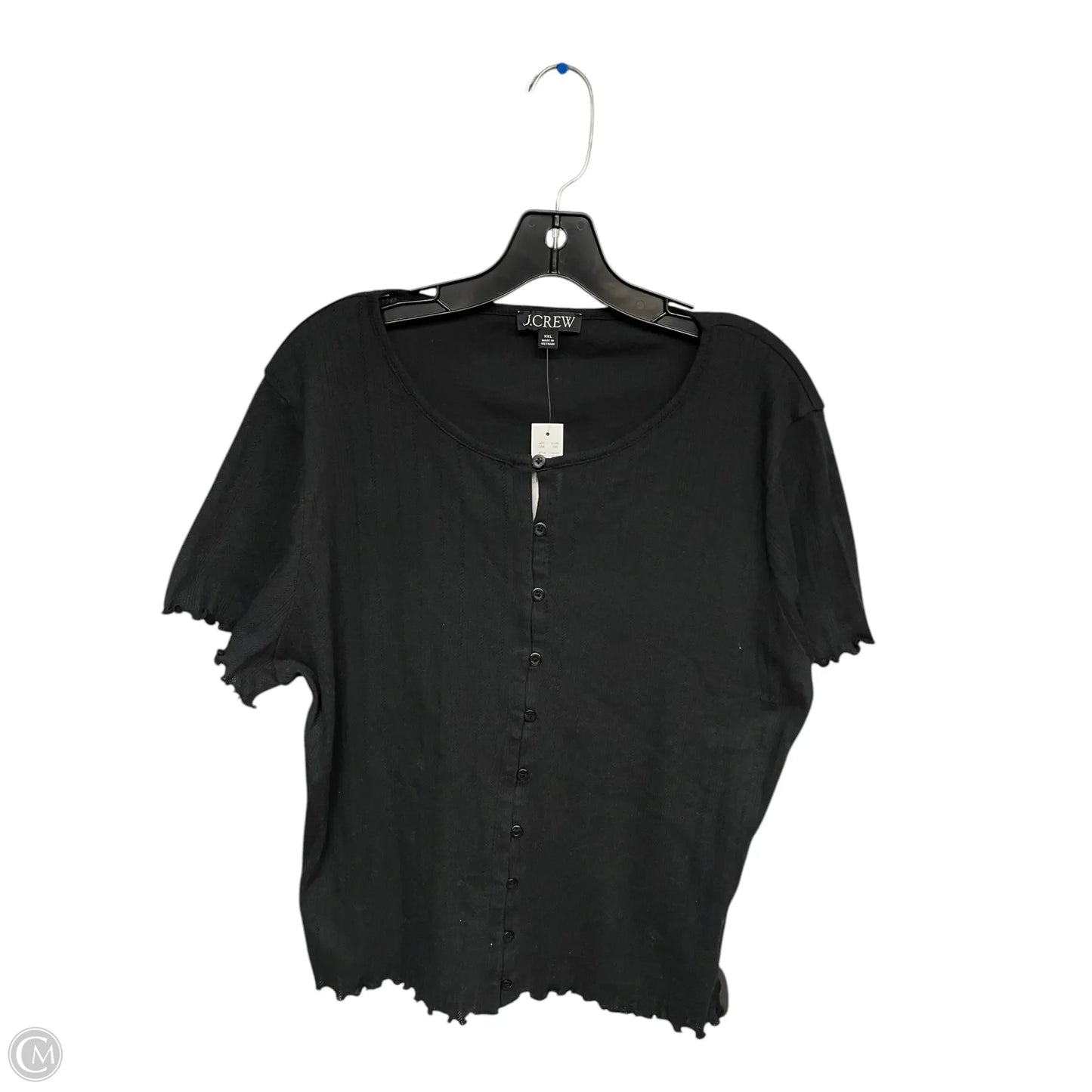 Top Short Sleeve By J. Crew In Black, Size: 2x