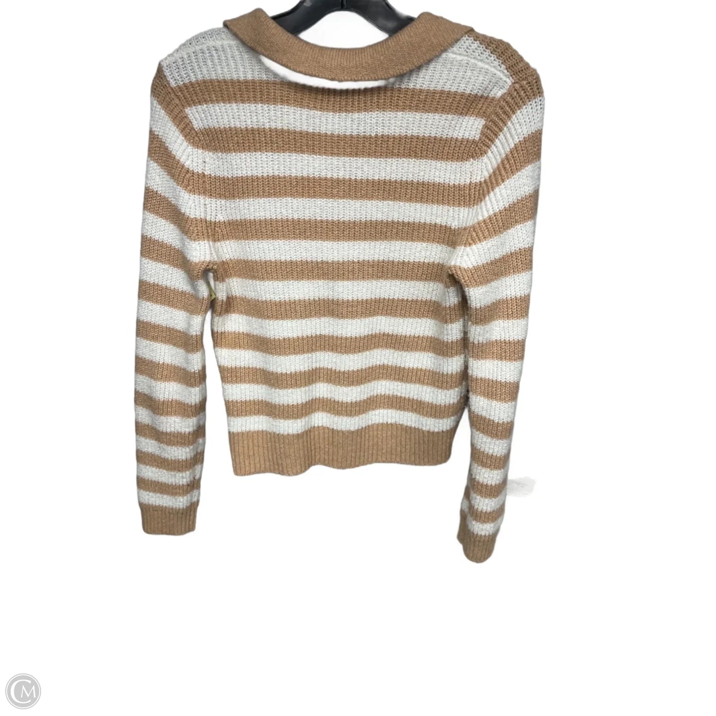 Sweater By American Eagle In Tan & White, Size: M
