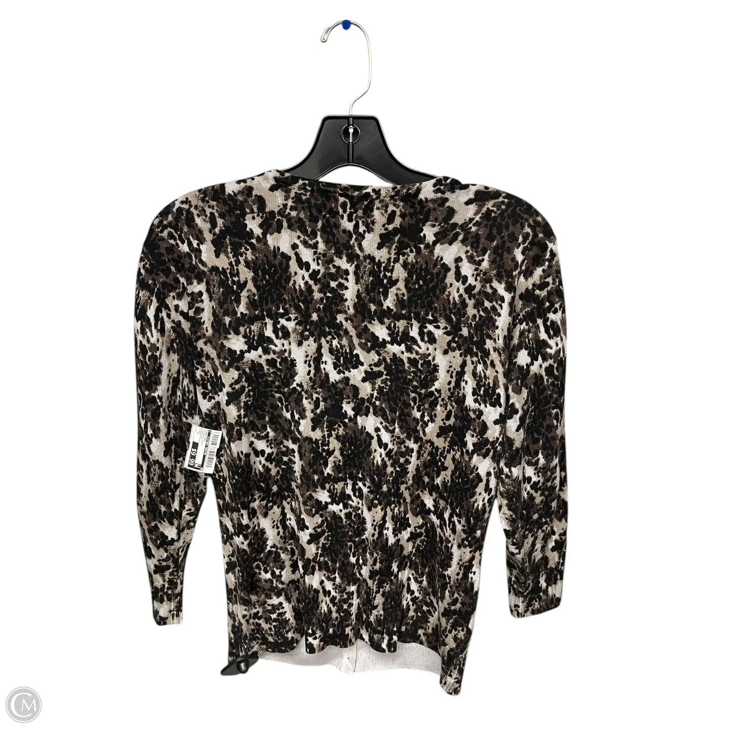 Cardigan By Cardigan In Brown & Cream, Size: L