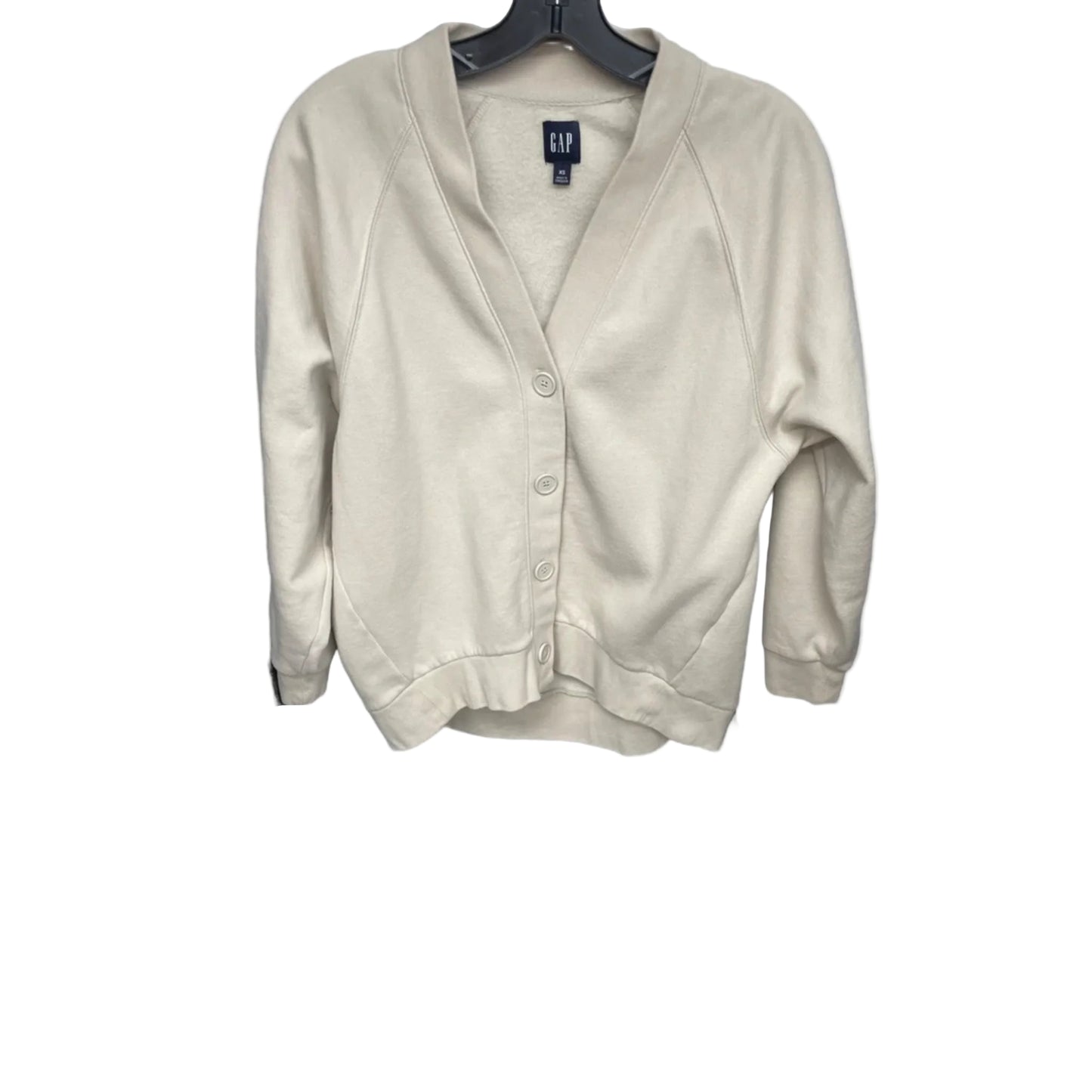 Sweater Cardigan By Gap In Cream, Size: Xs