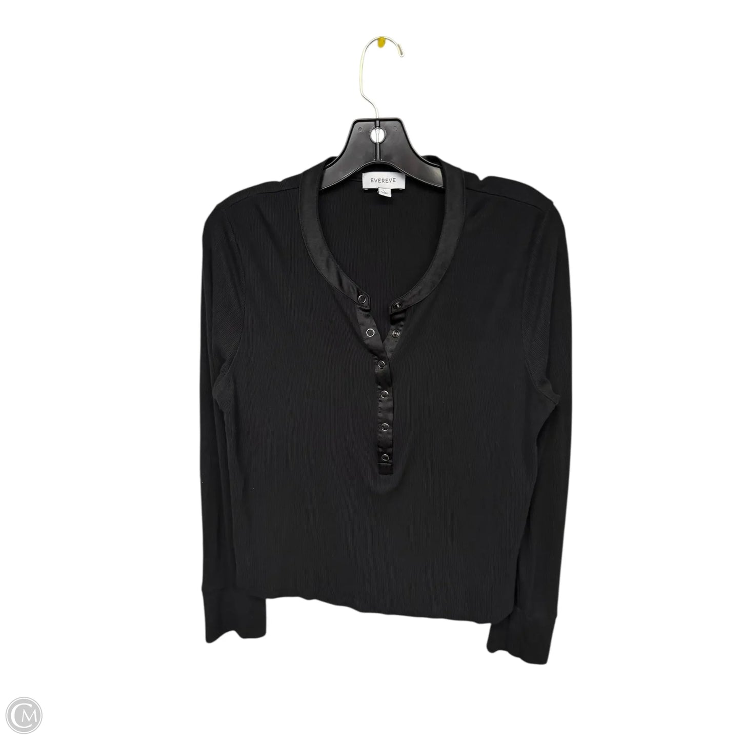 Top Long Sleeve By Evereve In Black, Size: L
