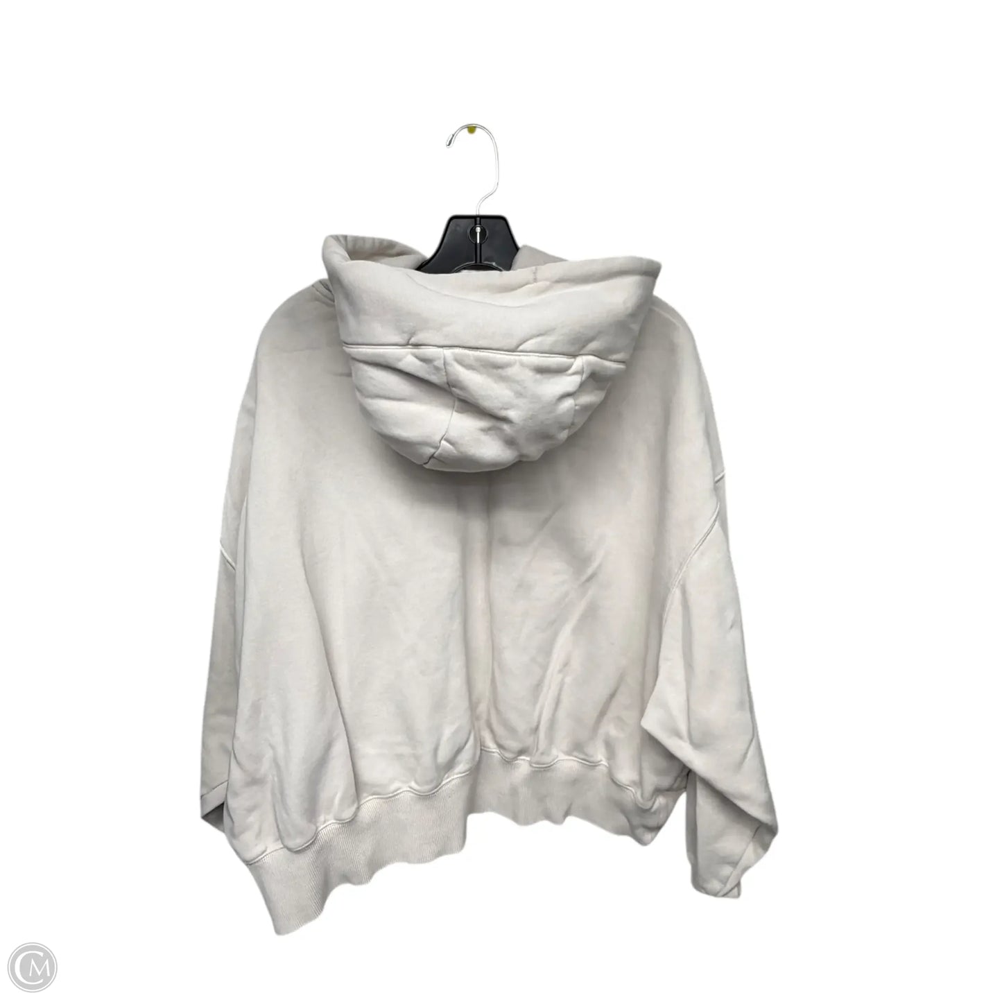 Athletic Sweatshirt Hoodie By Nike Apparel In Cream, Size: M