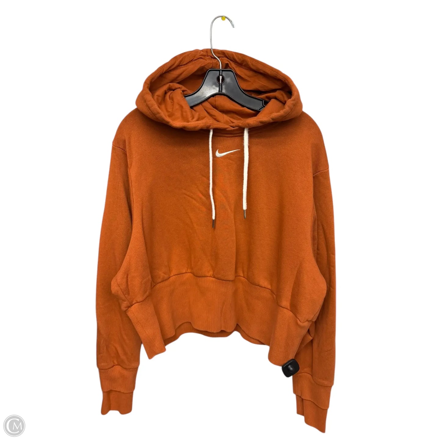 Athletic Top Long Sleeve Hoodie By Nike Apparel In Orange, Size: 1x