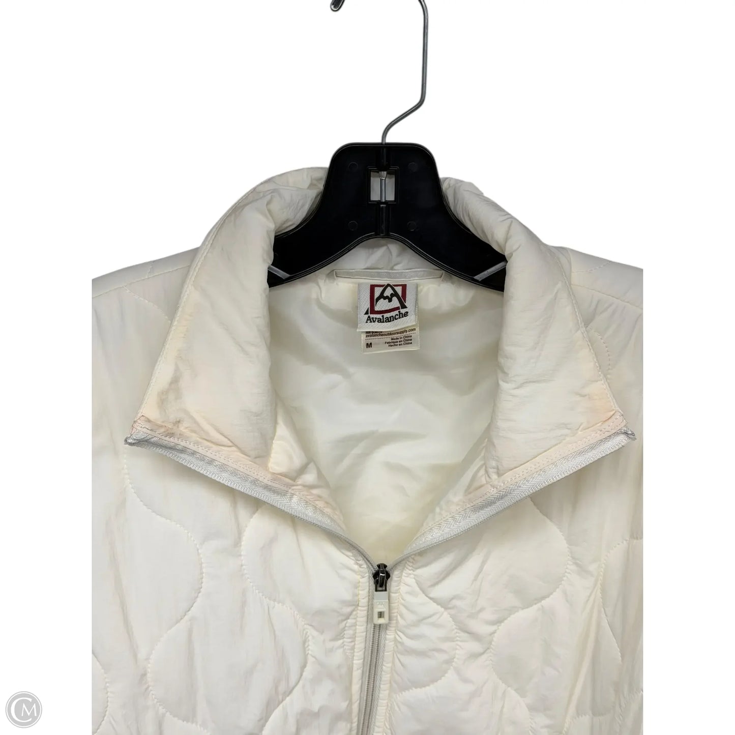 Jacket Puffer & Quilted By Avalanche In White, Size: M