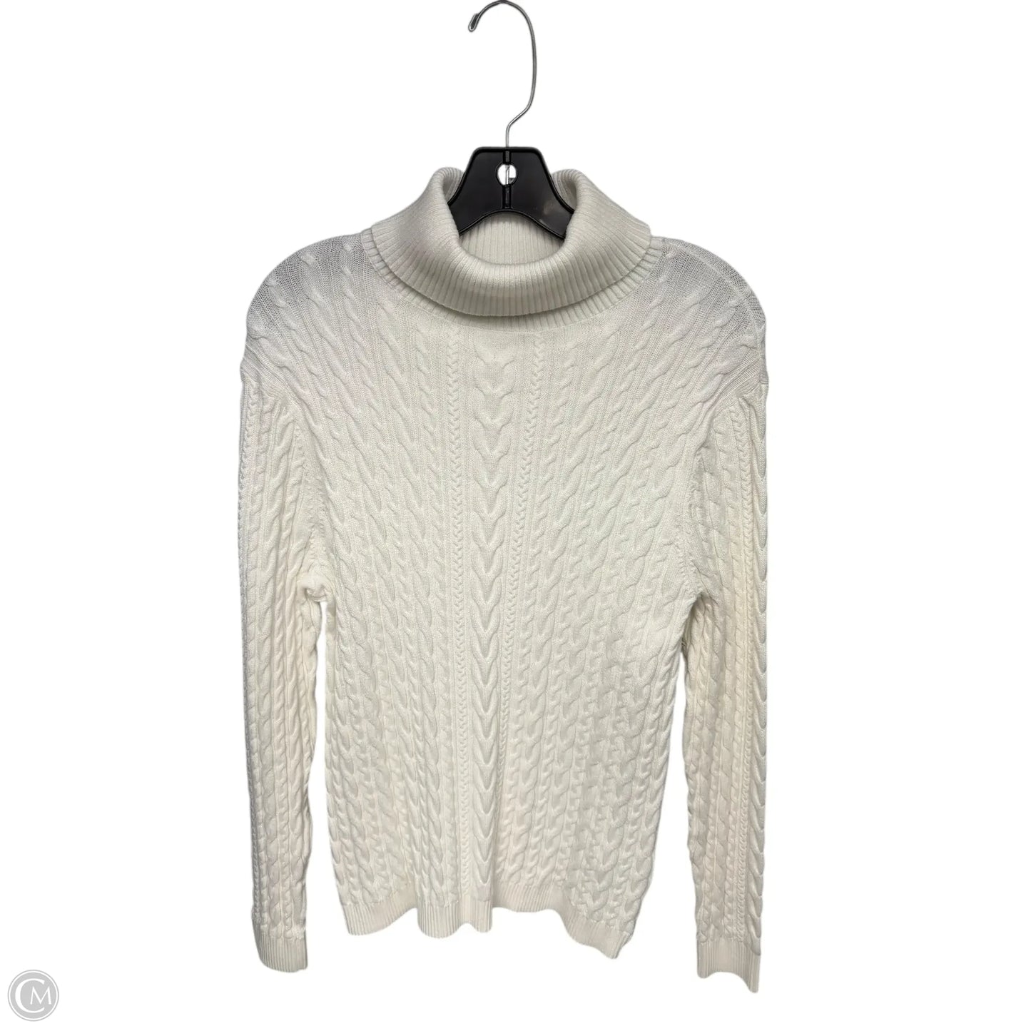 Sweater By Lands End In Cream, Size: Xl