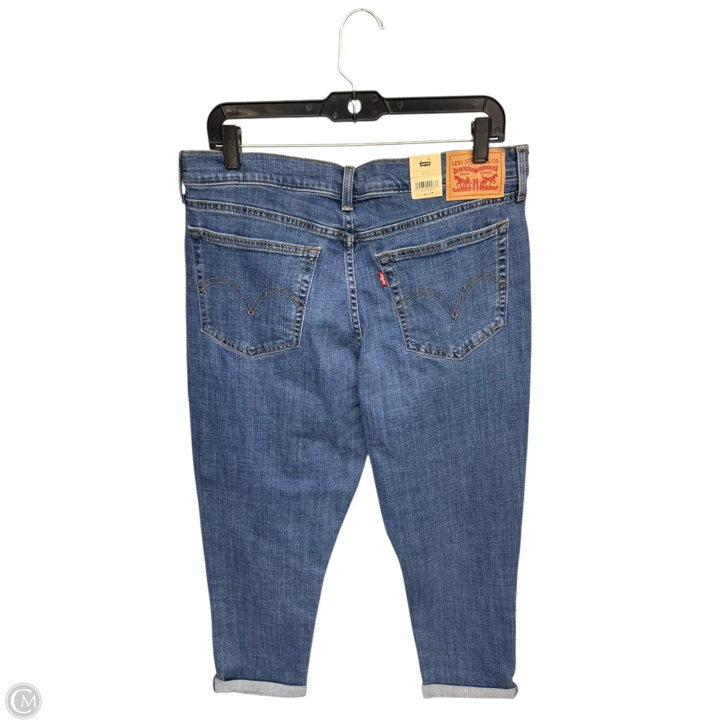 Jeans Boyfriend By Levis In Blue Denim, Size: 12