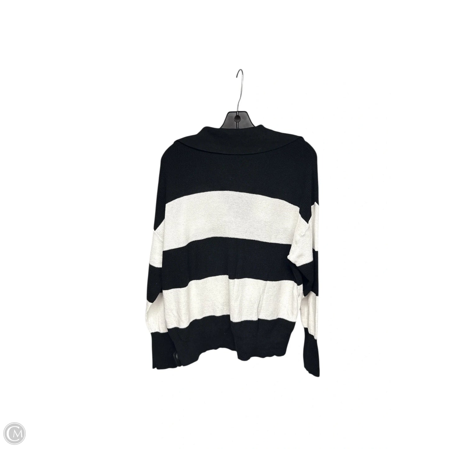 Sweater By Loft In Black & White, Size: Xl