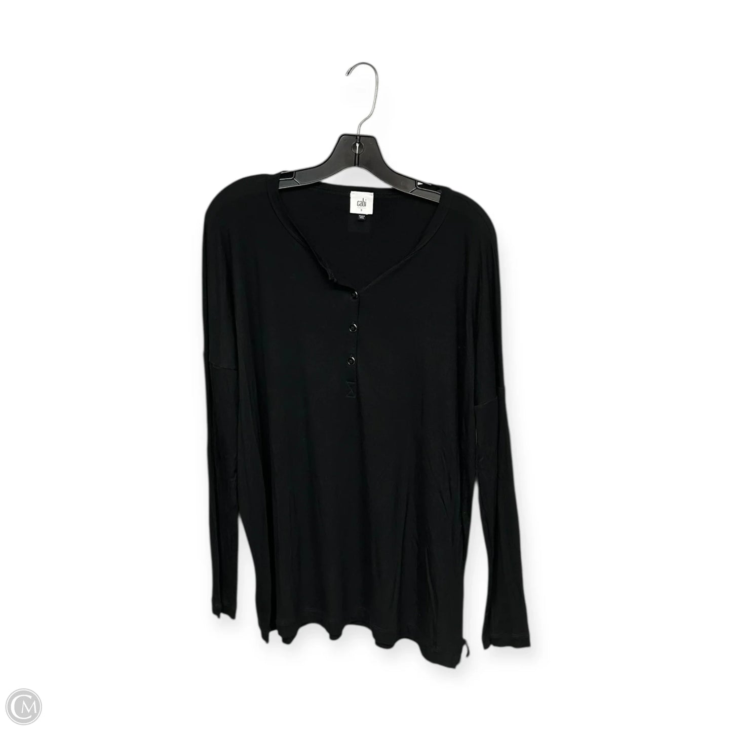 Top Long Sleeve By Cabi In Black, Size: S