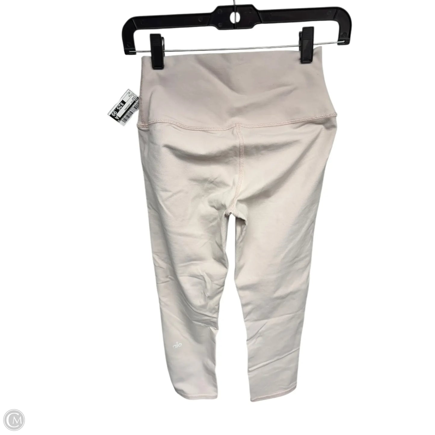 Athletic Leggings By Alo In Cream, Size: S