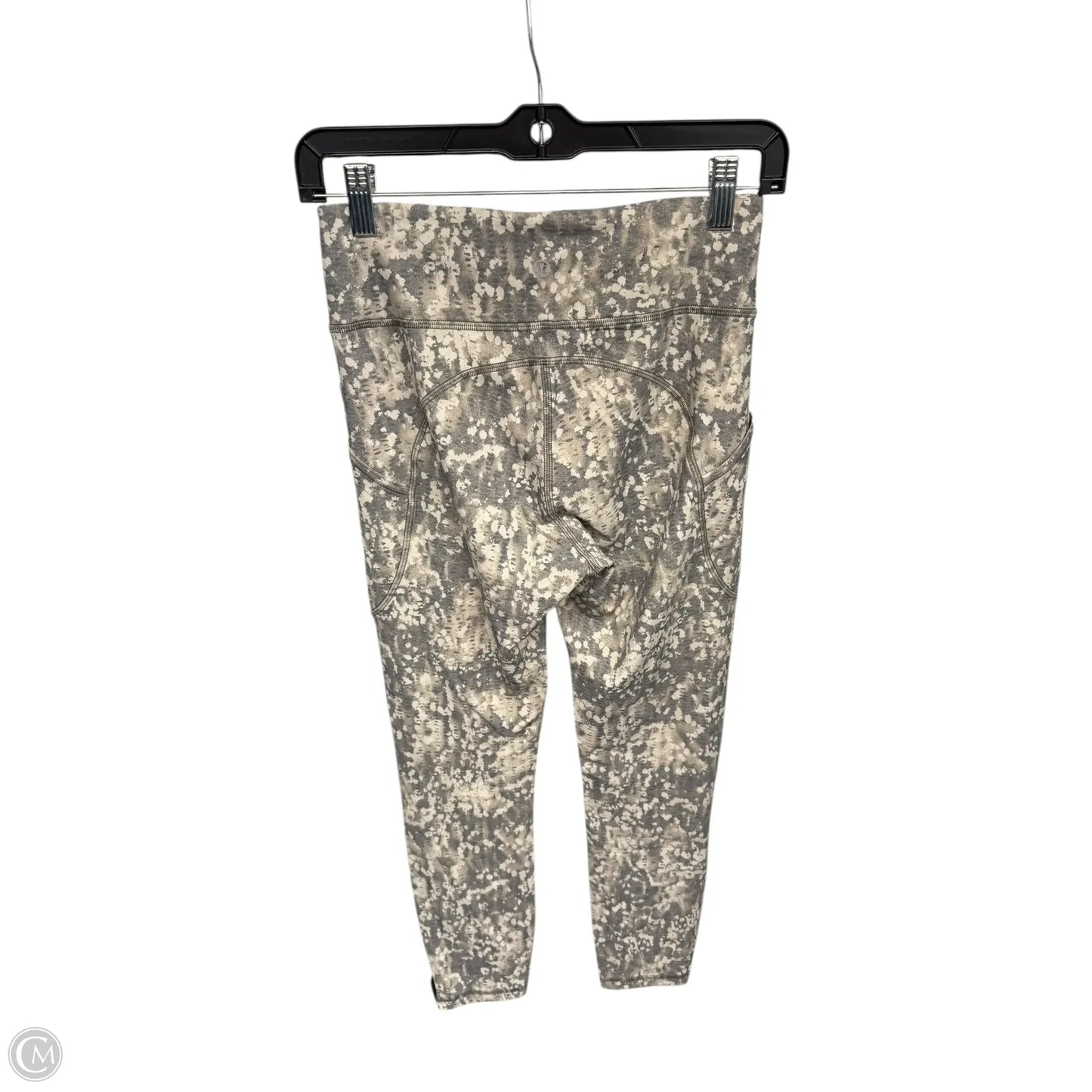 Athletic Leggings By Lululemon In Grey & Tan, Size: 6