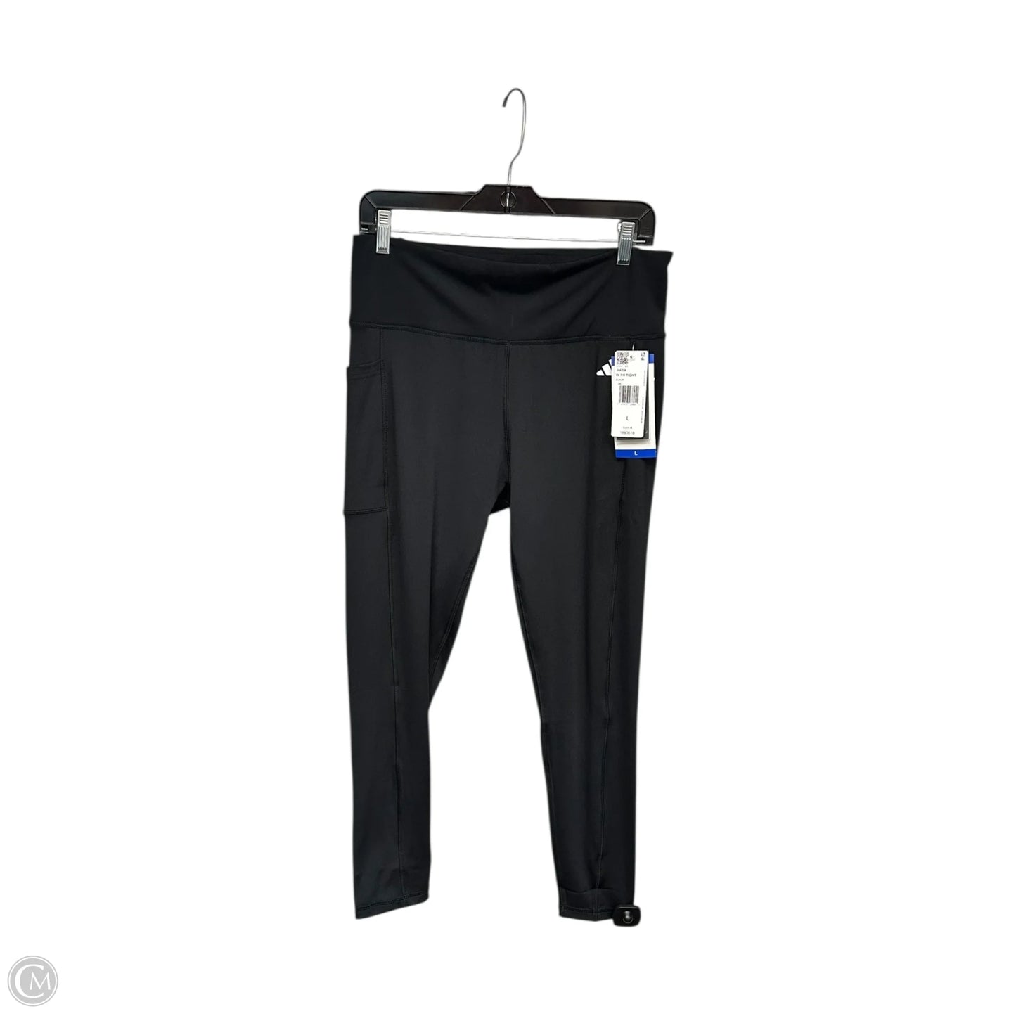 Athletic Leggings By Adidas In Black, Size: L